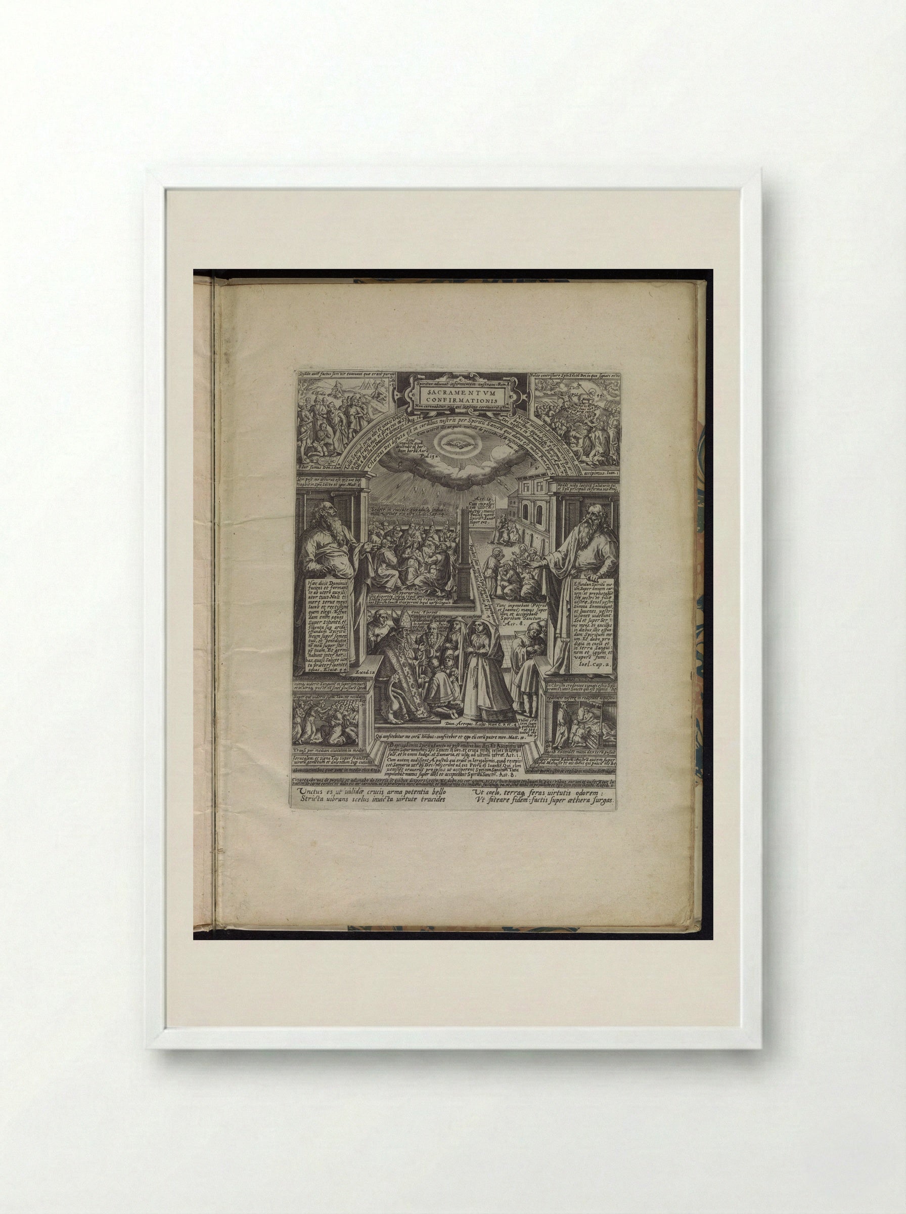 Sacramentum Confirmationis - Philips Galle - Framed Print White