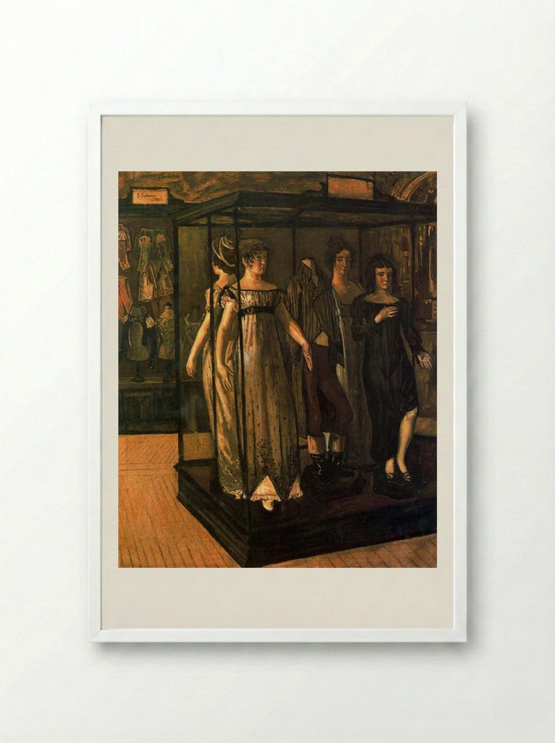 The Cabinets - José Gutiérrez Solana - Framed Print White