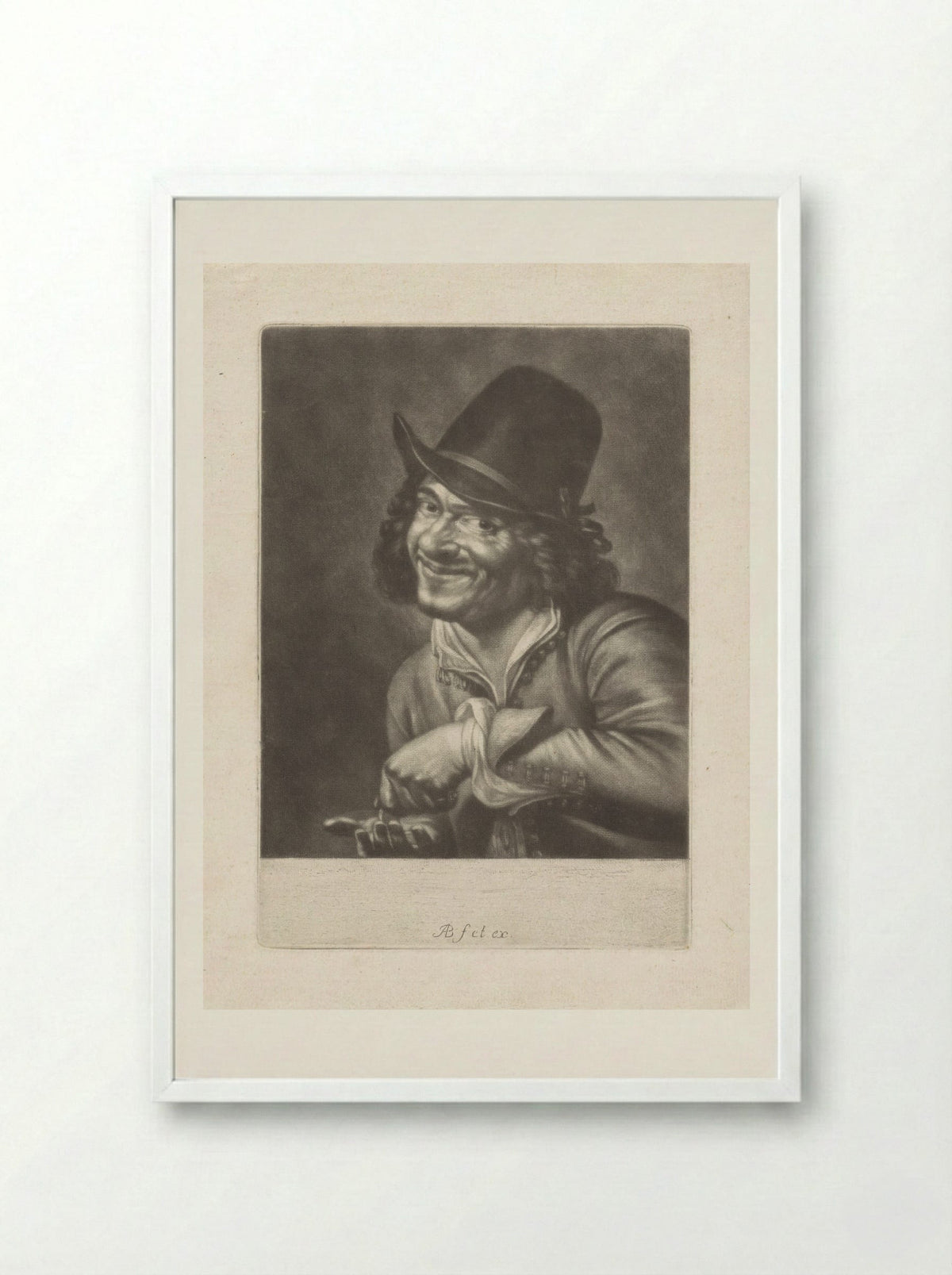 Man telt munten (het Gehoor) - Abraham Bloteling - Framed Print White