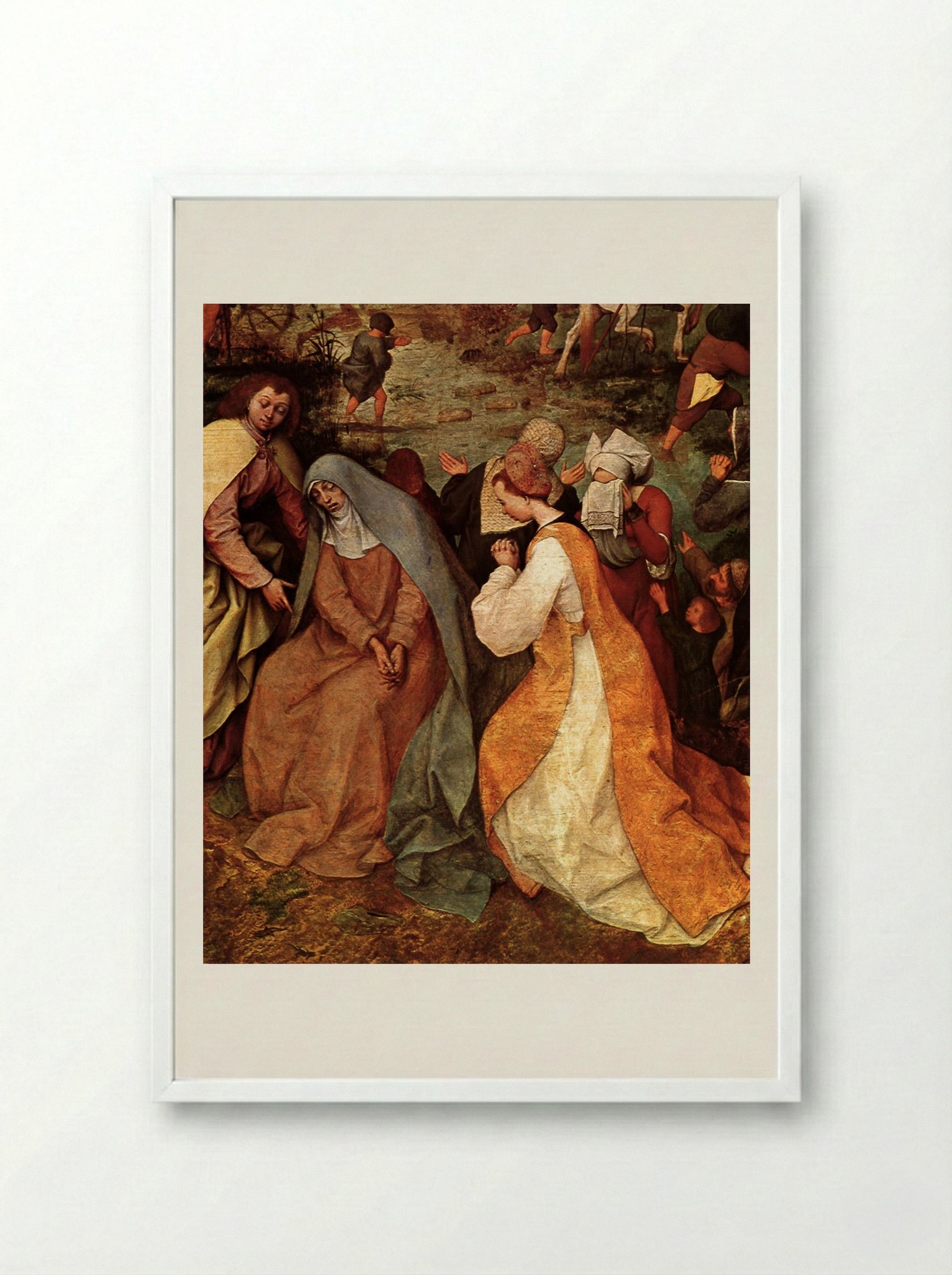 Christ Carrying the Cross - Pieter Bruegel the Elder - Framed Print White