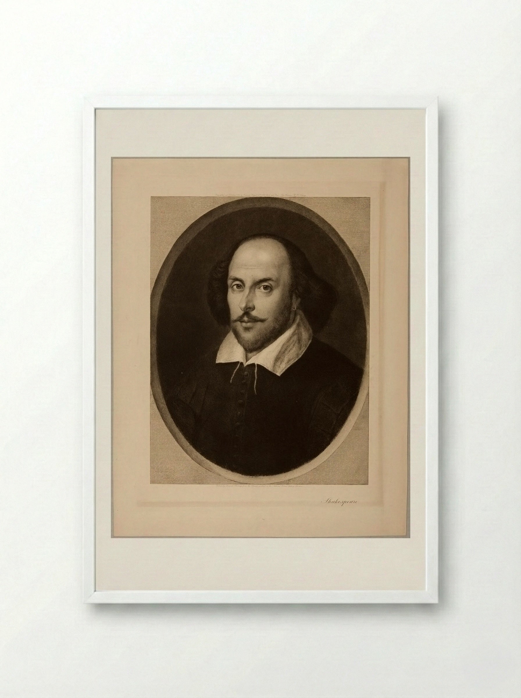 Shakespeare - Léopold Flameng - Framed Print White