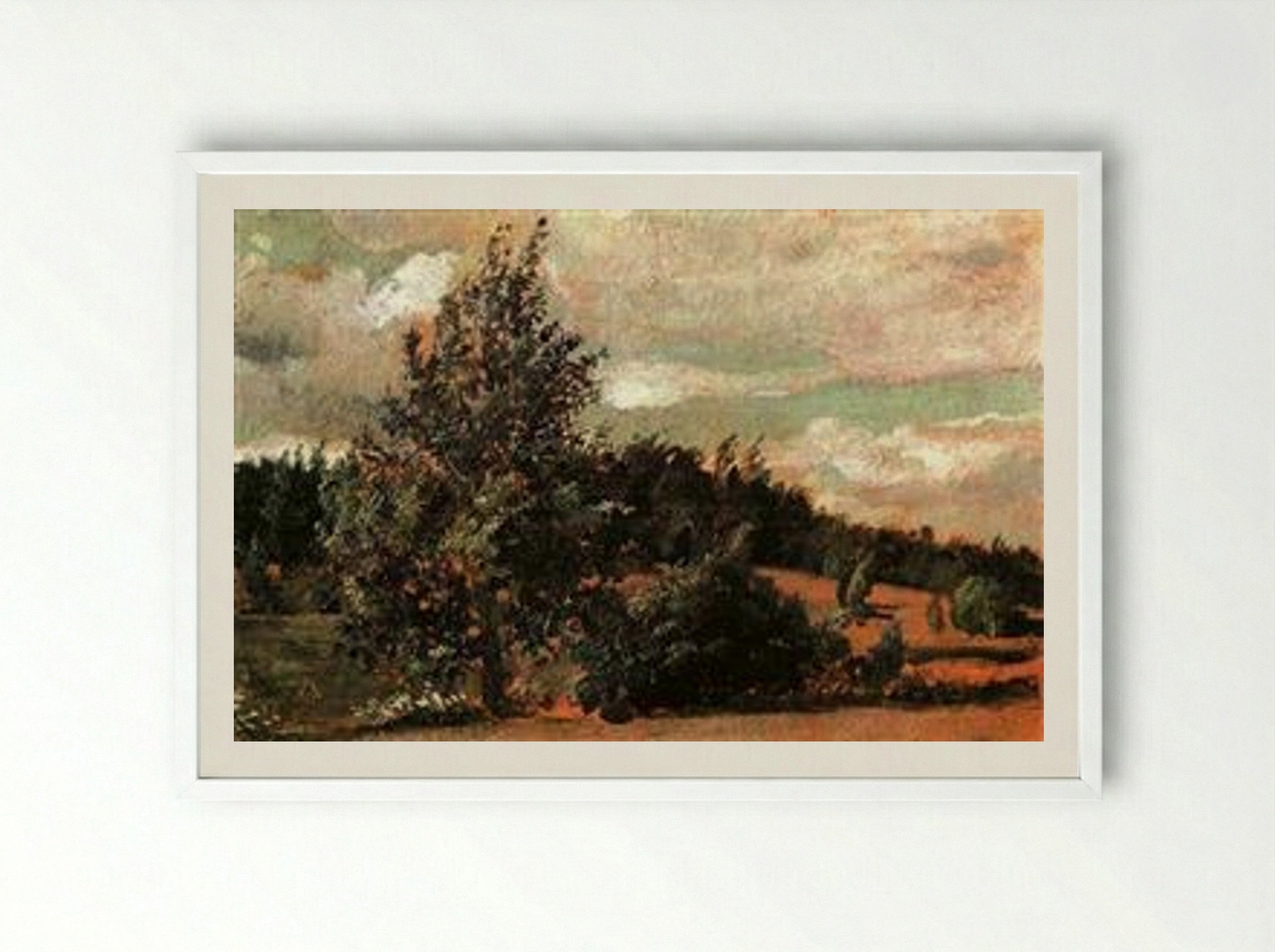 Landscape. Wind - Pavel Filonov - Framed Print White