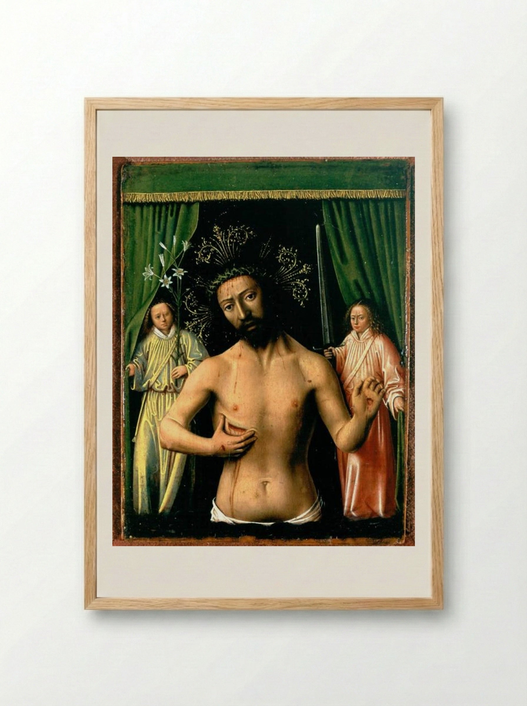 The Man of Sorrows - Petrus Christus - Framed Print Wood