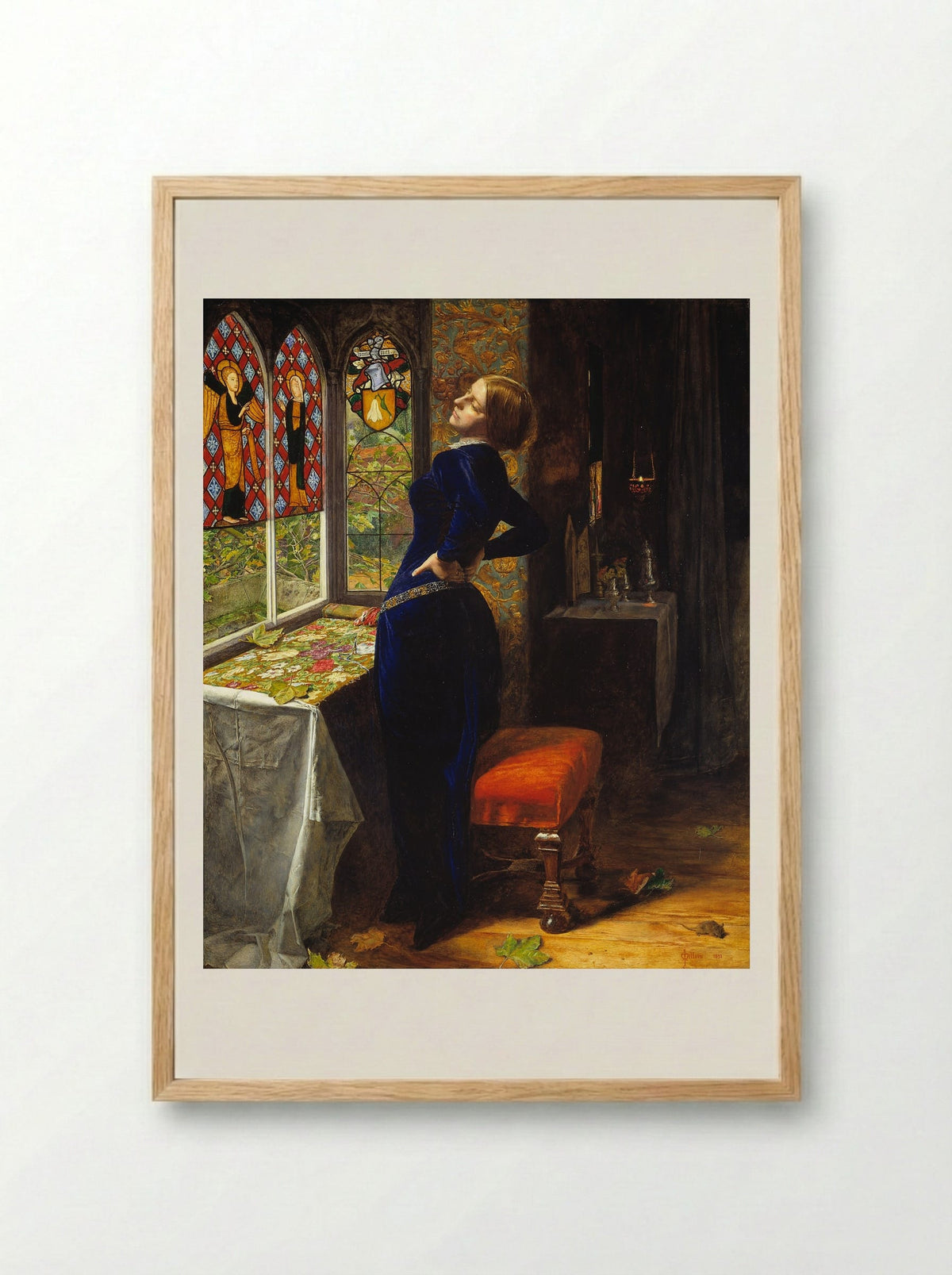Mariana - John Everett Millais - Framed Print Wood