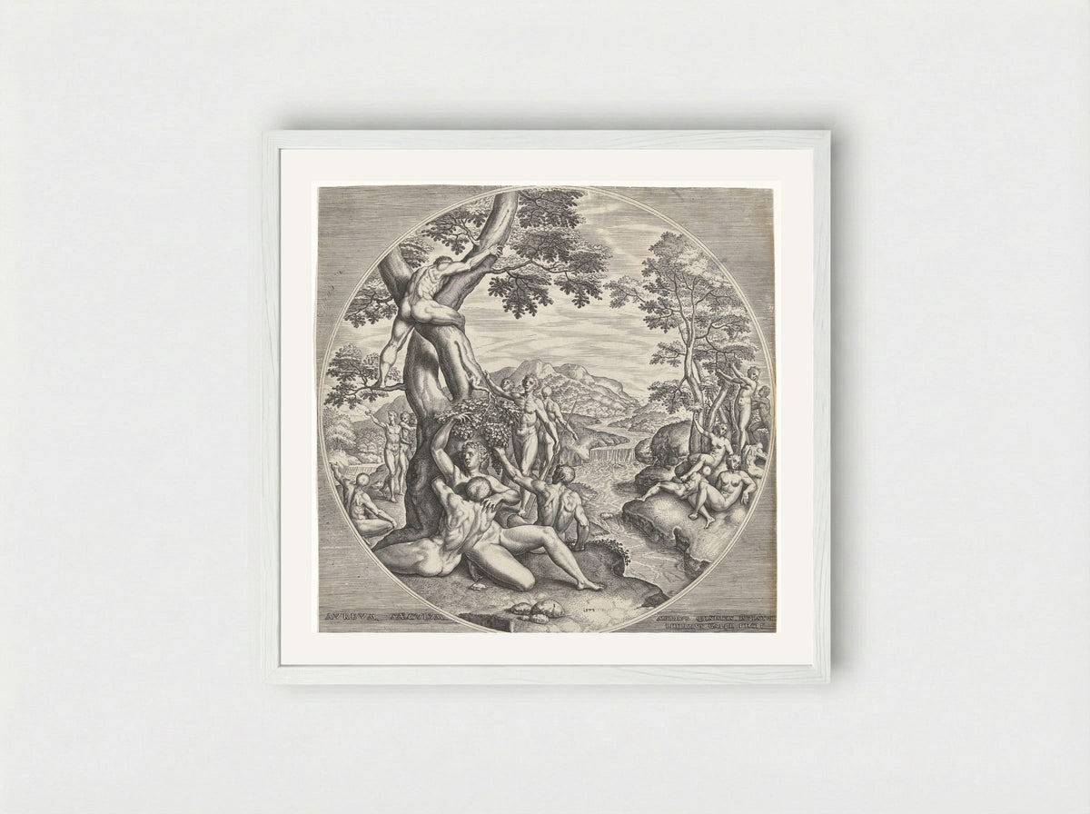 The Golden Age - Philips Galle - Framed Print White