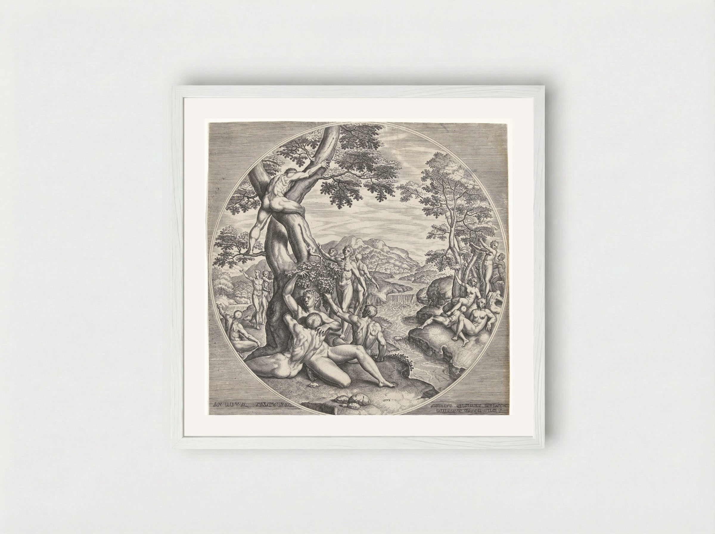 The Golden Age - Philips Galle - Framed Print White