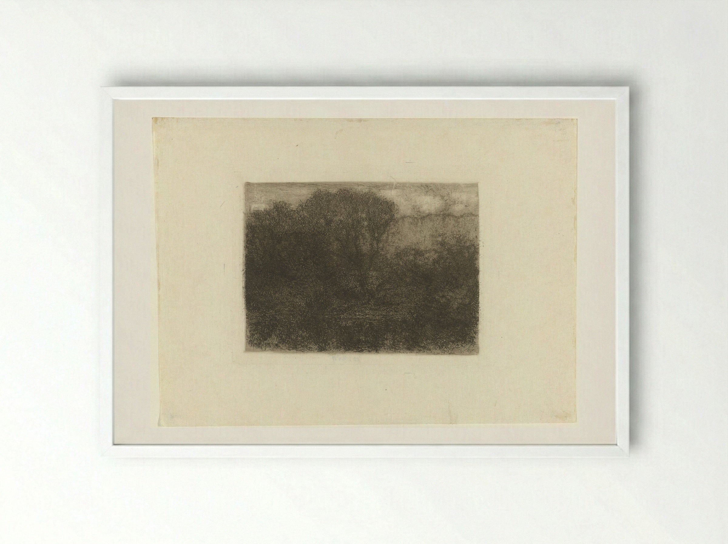 Woodland Pond - Matthijs Maris - Framed Print White