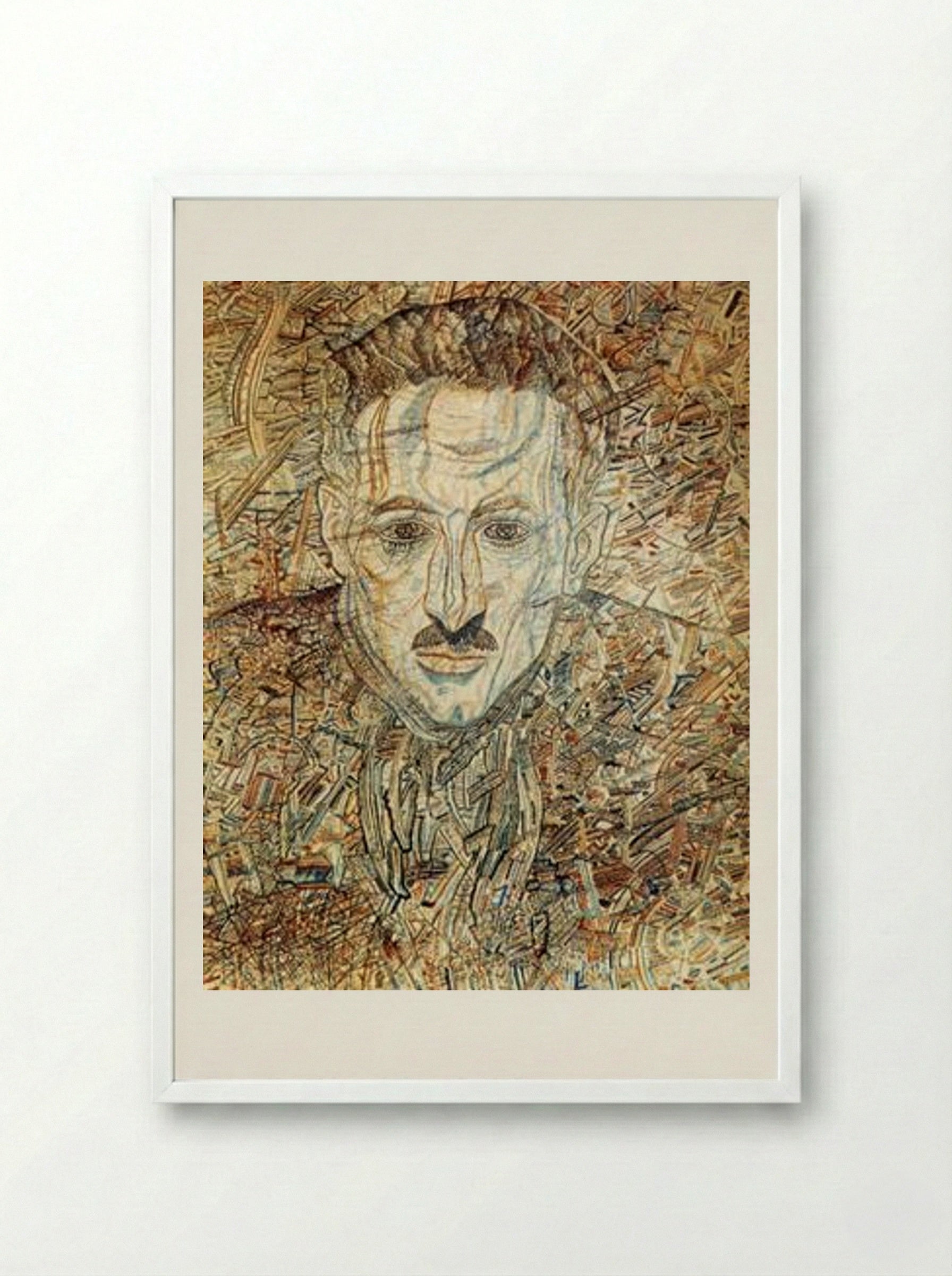 Portrait of Nikolay Glebov-Putilovsky - Pavel Filonov - Framed Print White