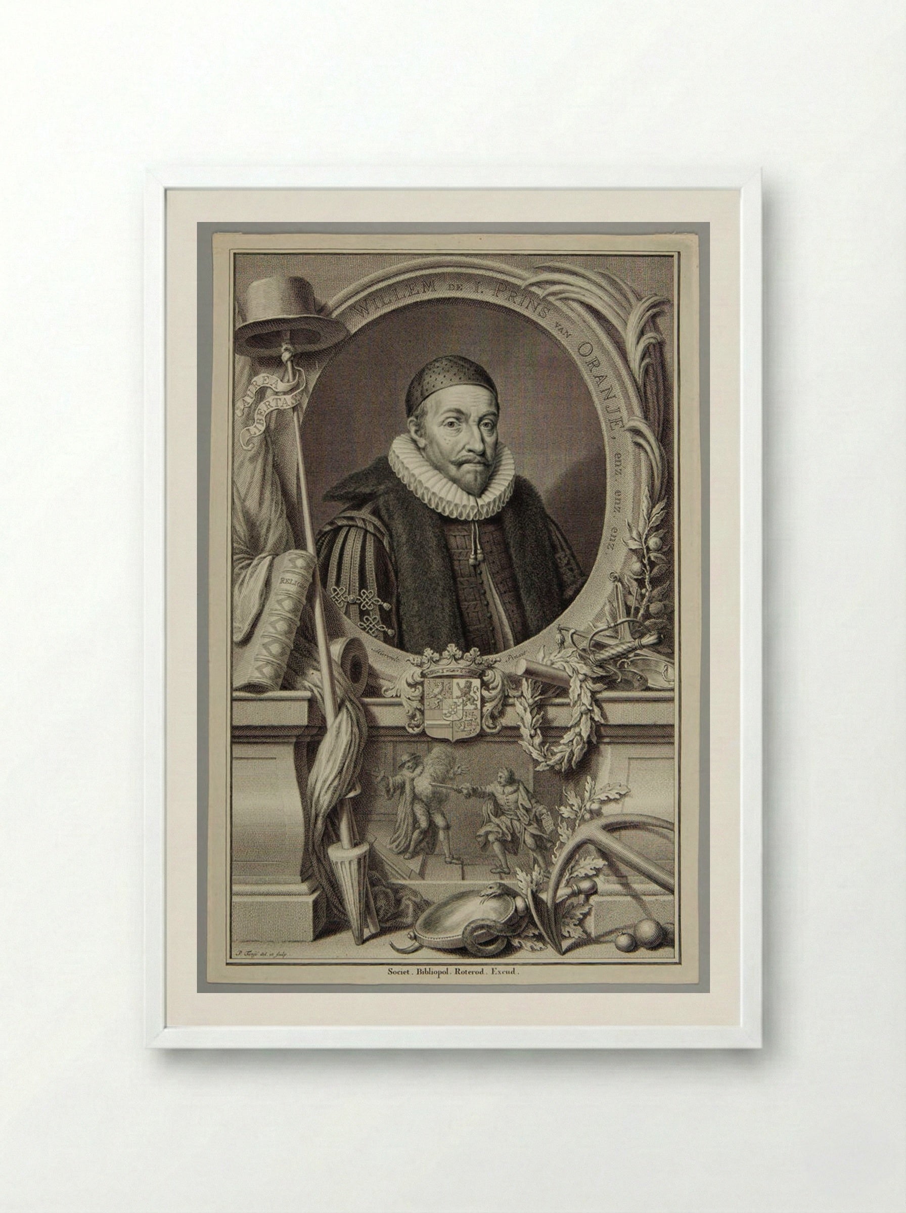 William I of Nassau, Prince of Orange - Pieter Tanjé - Framed Print White