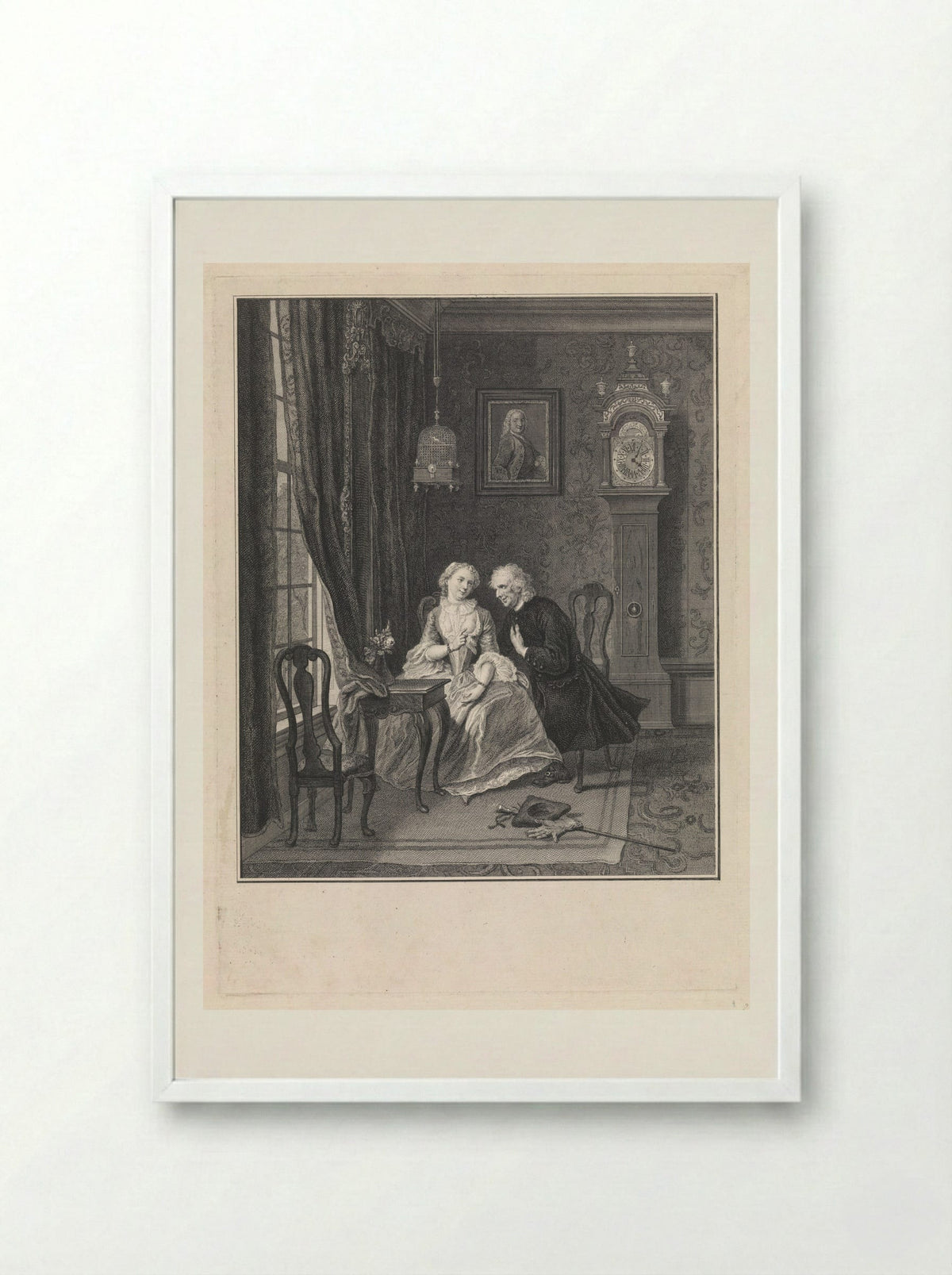 Wanhebbelijke liefde: weduwnaar Joost en Lucia - Pieter Tanjé - Framed Print White