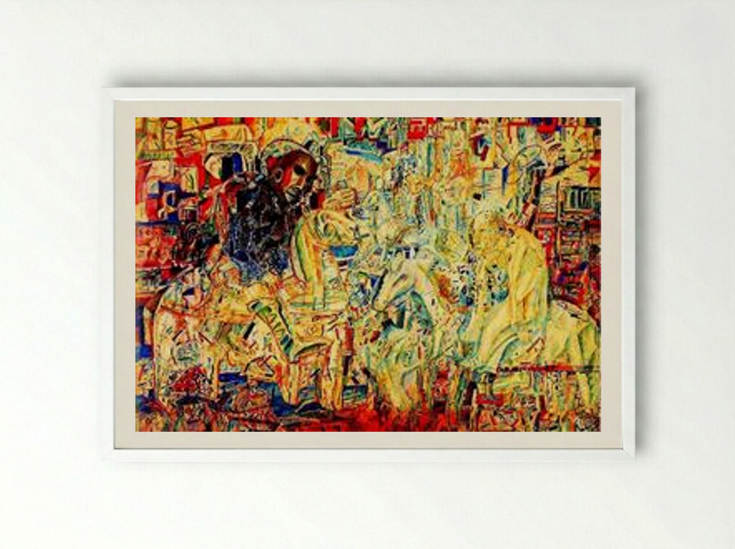 Horsemen - Pavel Filonov - Framed Print White