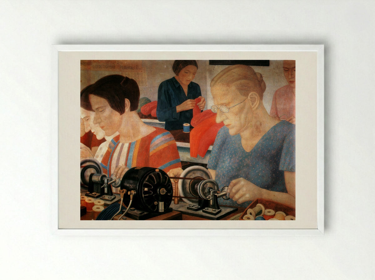 Workers - Pavel Filonov - Framed Print White
