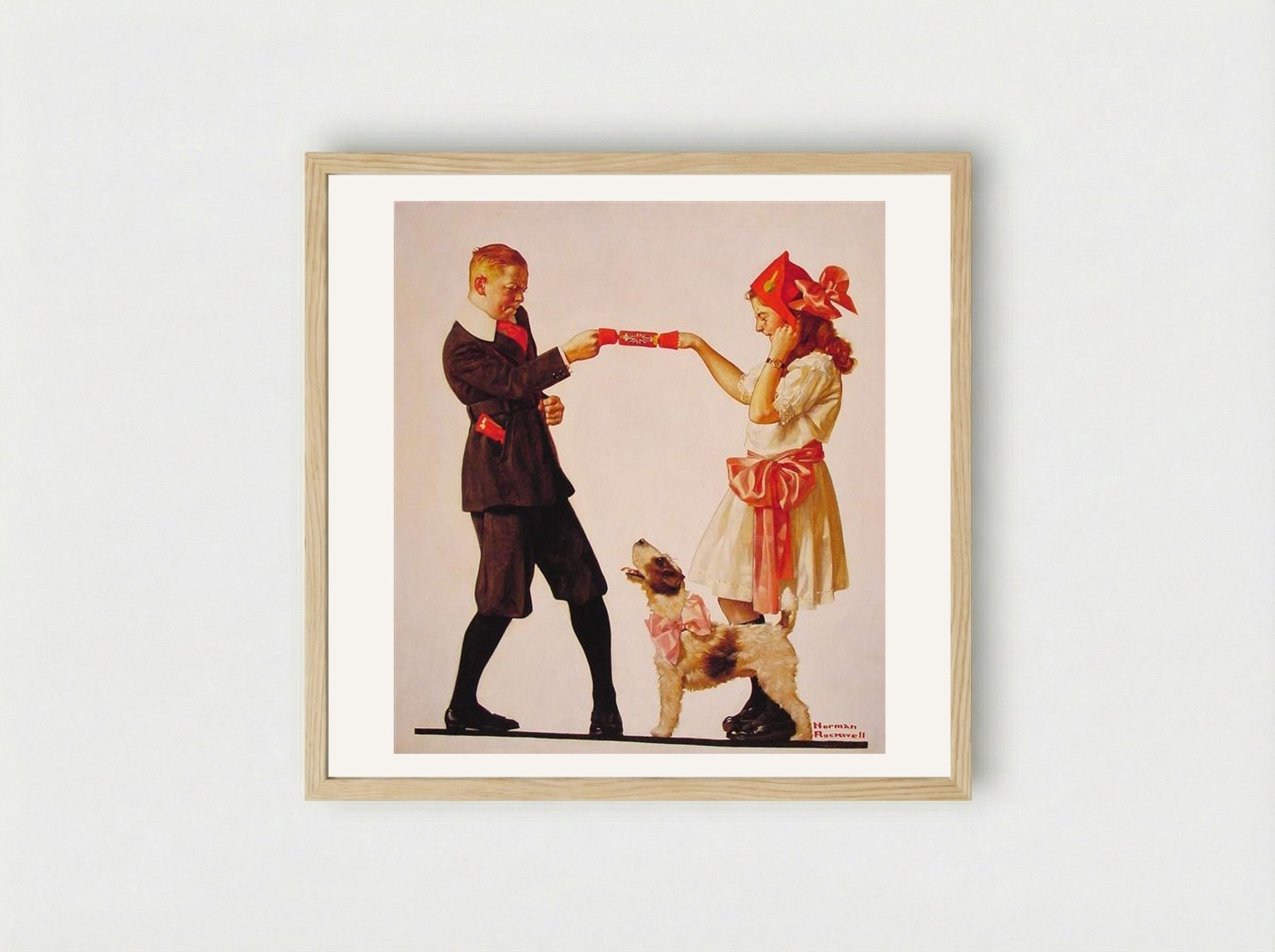 The Party Favour - Norman Rockwell - Framed Print Wood