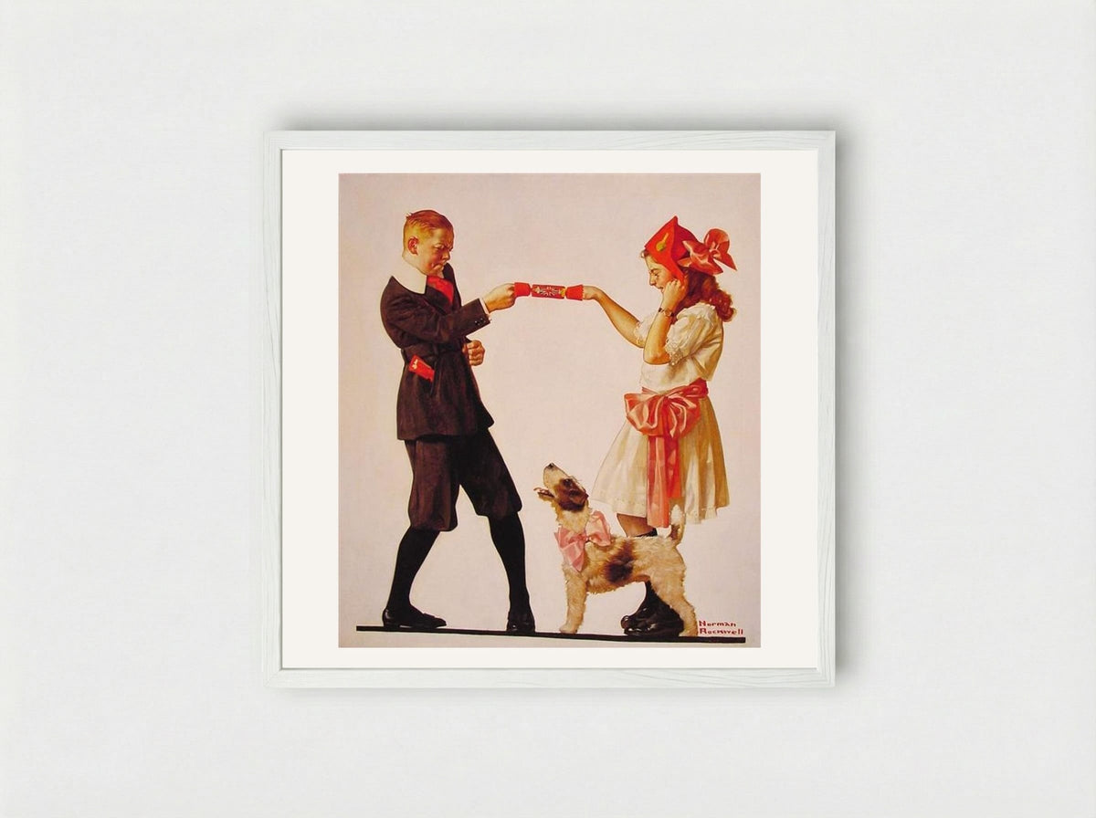 The Party Favour - Norman Rockwell - Framed Print White