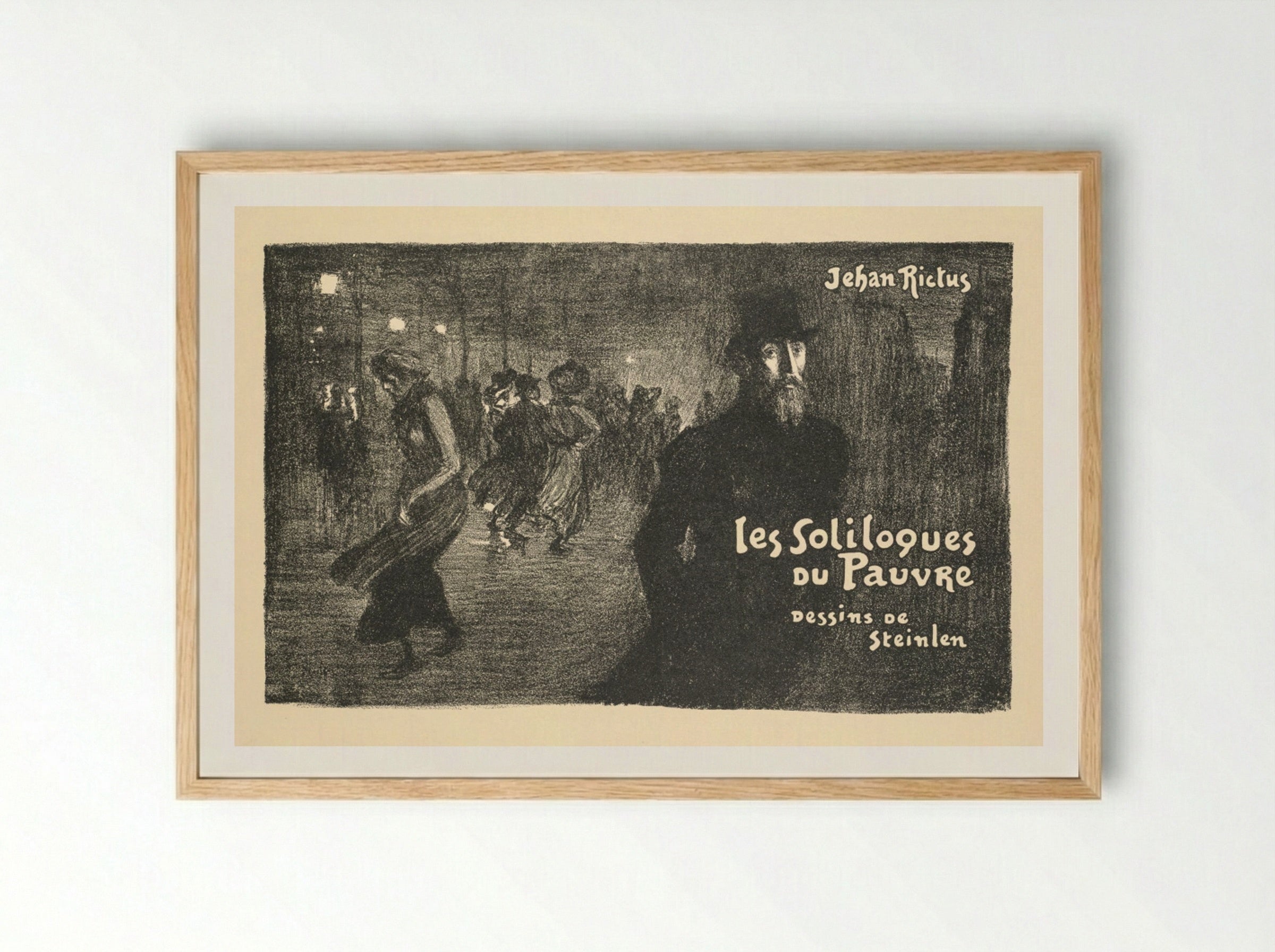 Prospectus de Librarie et de Journaux: les soliloques du Pauvre - Théophile Alexandre Steinlen - Framed Print Wood