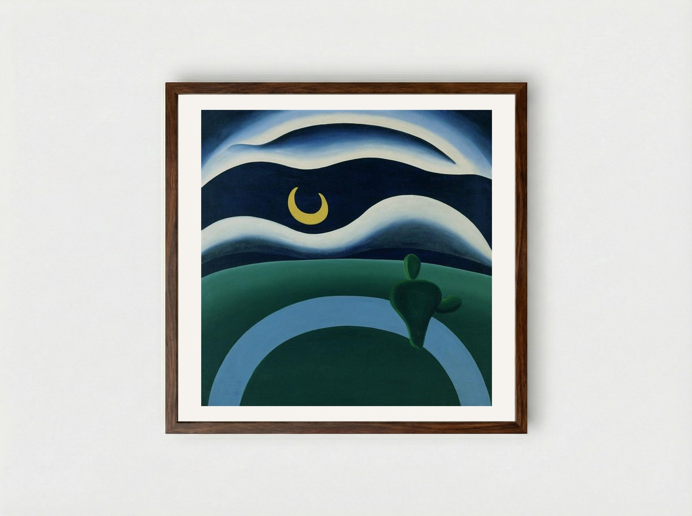 A Lua (The Moon) - Tarsila do Amaral - Framed Print Dark Wood