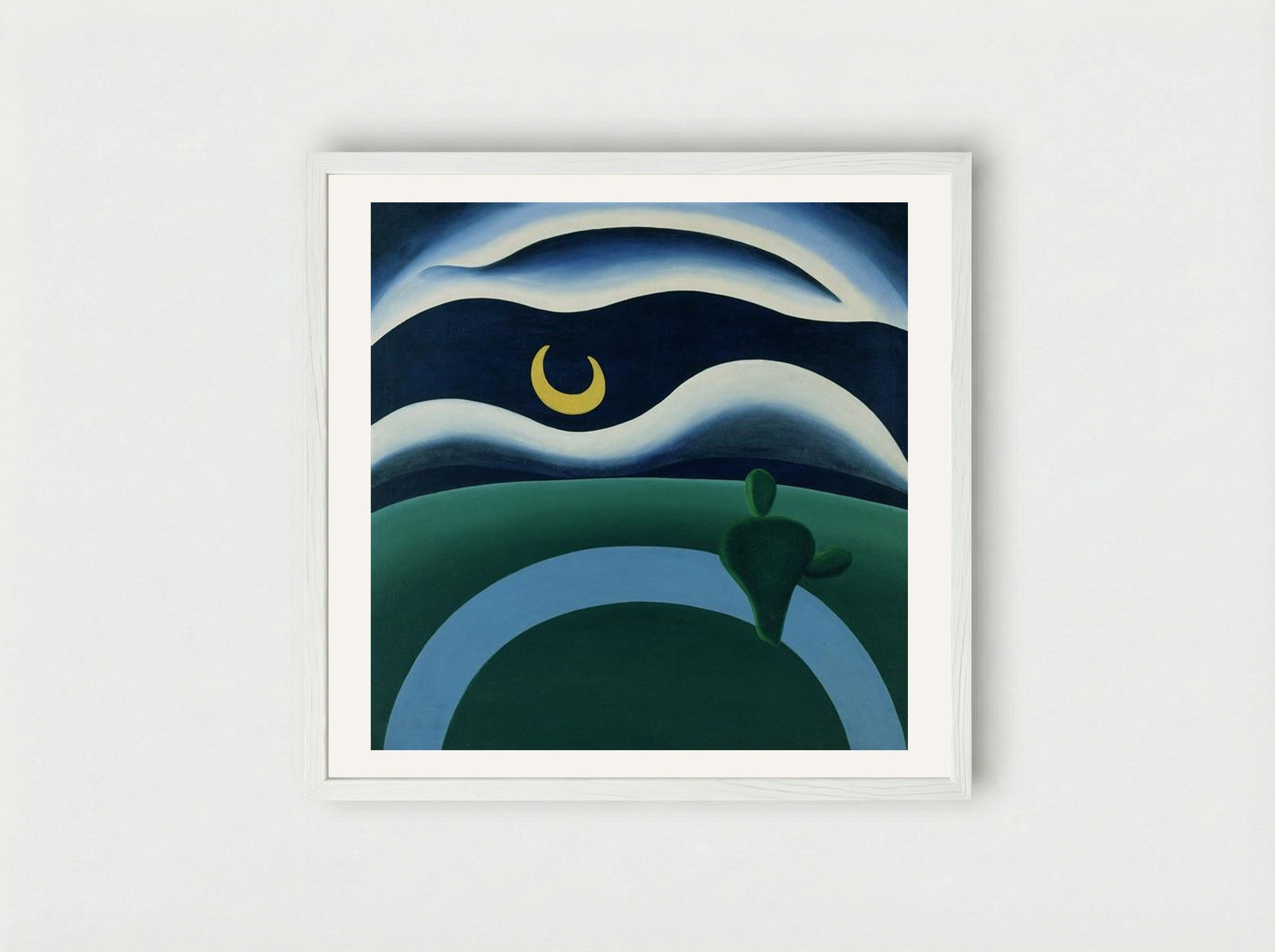 A Lua (The Moon) - Tarsila do Amaral - Framed Print White
