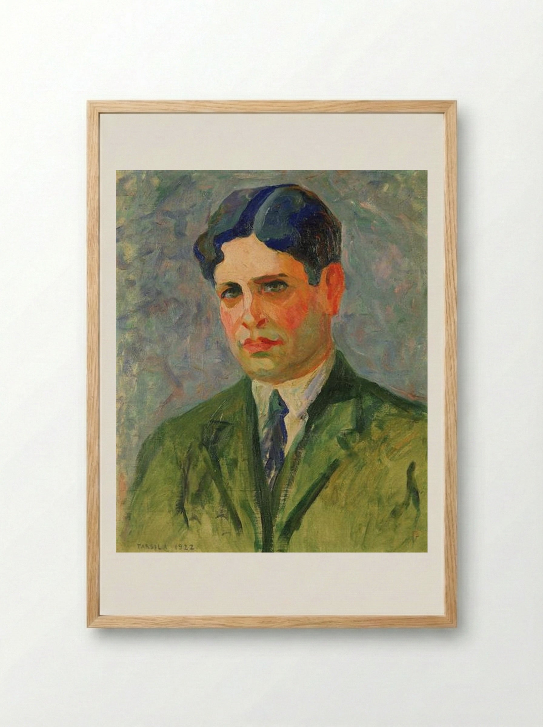 Portrait of Oswald de Andrade - Tarsila do Amaral - Framed Print Wood