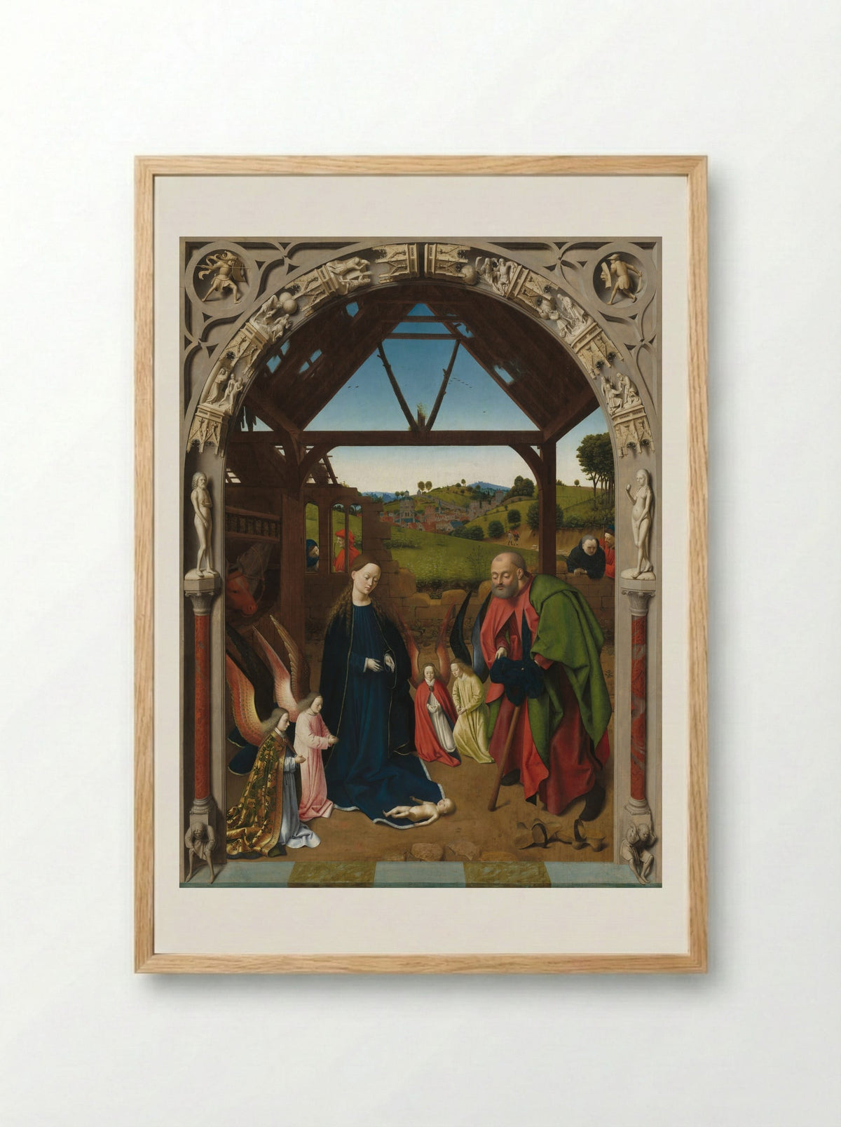 Nativity - Petrus Christus - Framed Print Wood