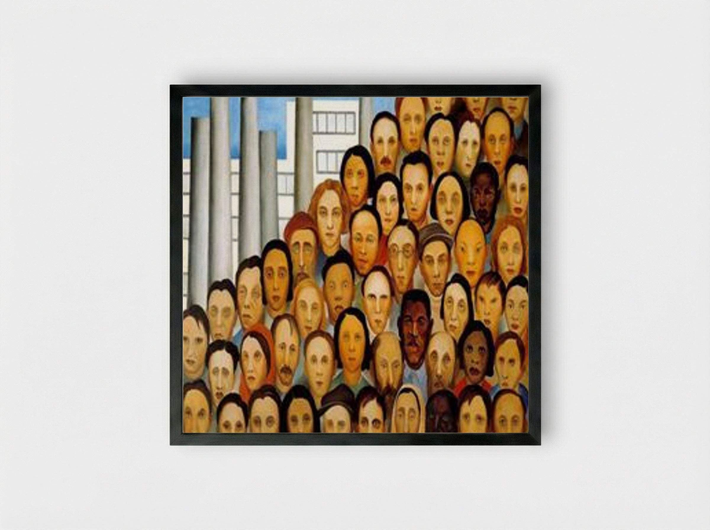 Operários - Tarsila do Amaral - Framed Print Black