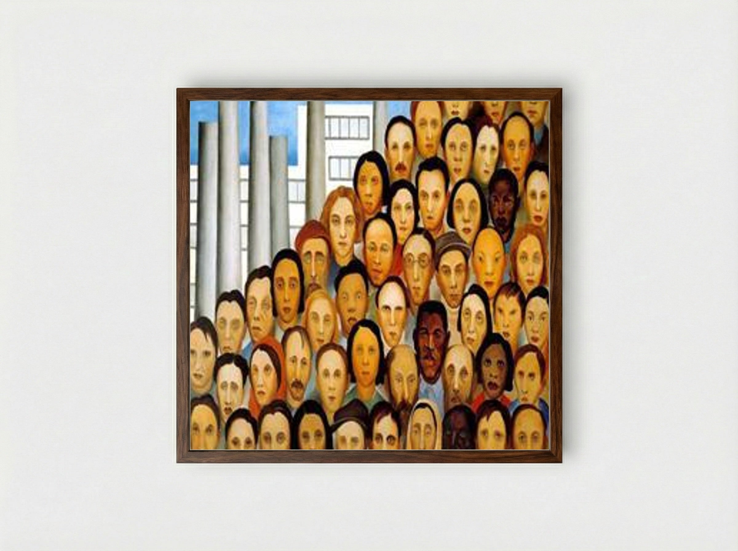 Operários - Tarsila do Amaral - Framed Print Dark Wood