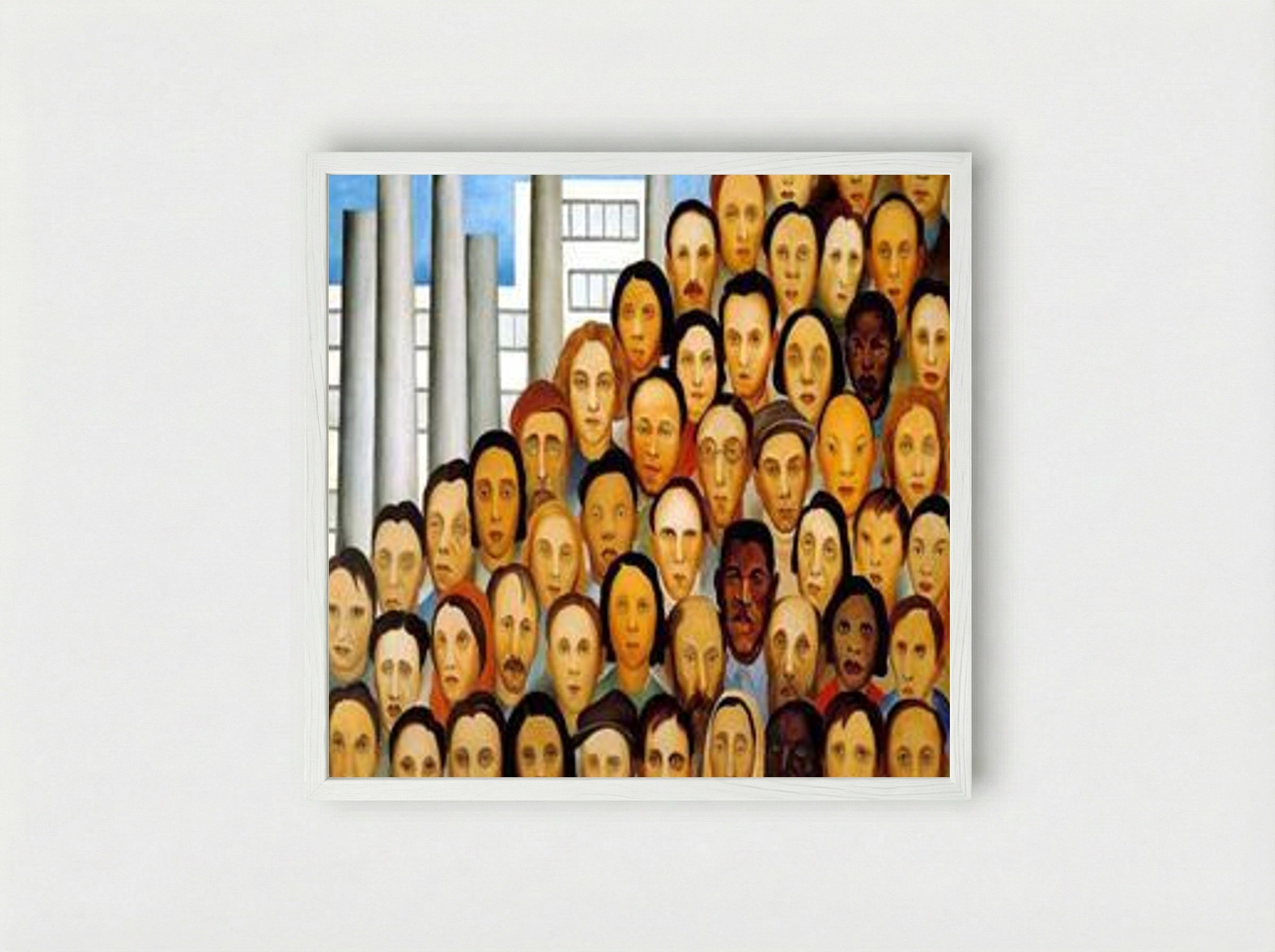 Operários - Tarsila do Amaral - Framed Print White