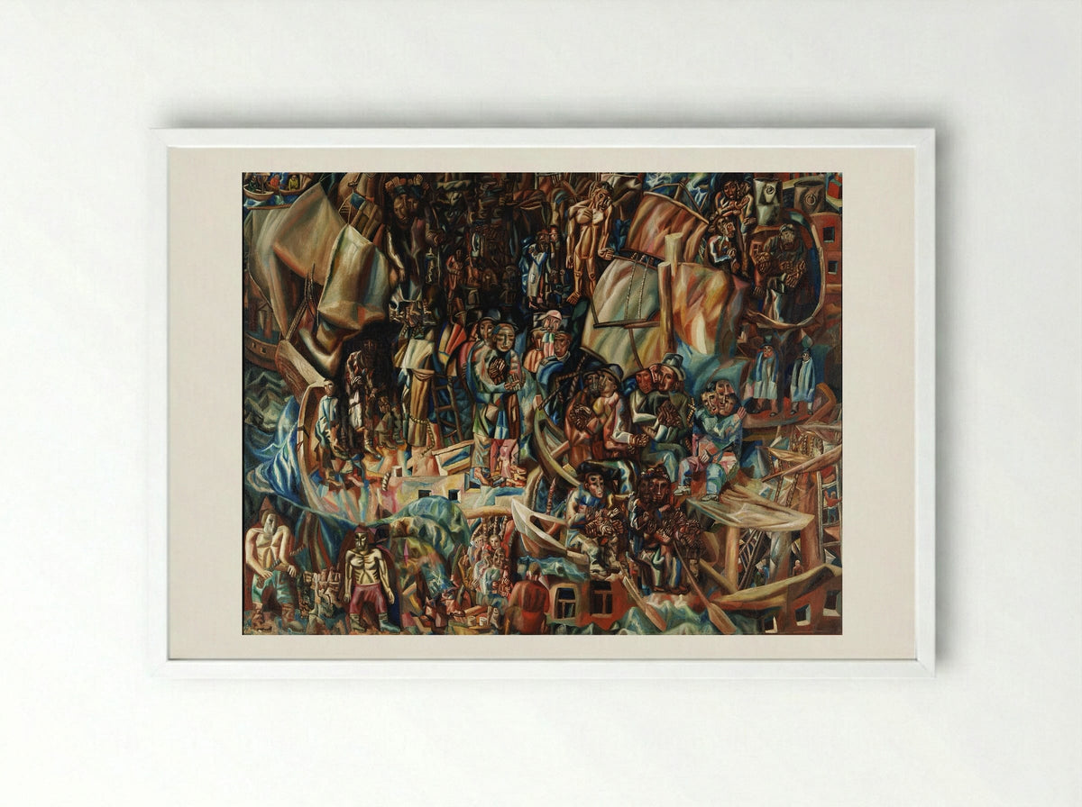 Ships - Pavel Filonov - Framed Print White