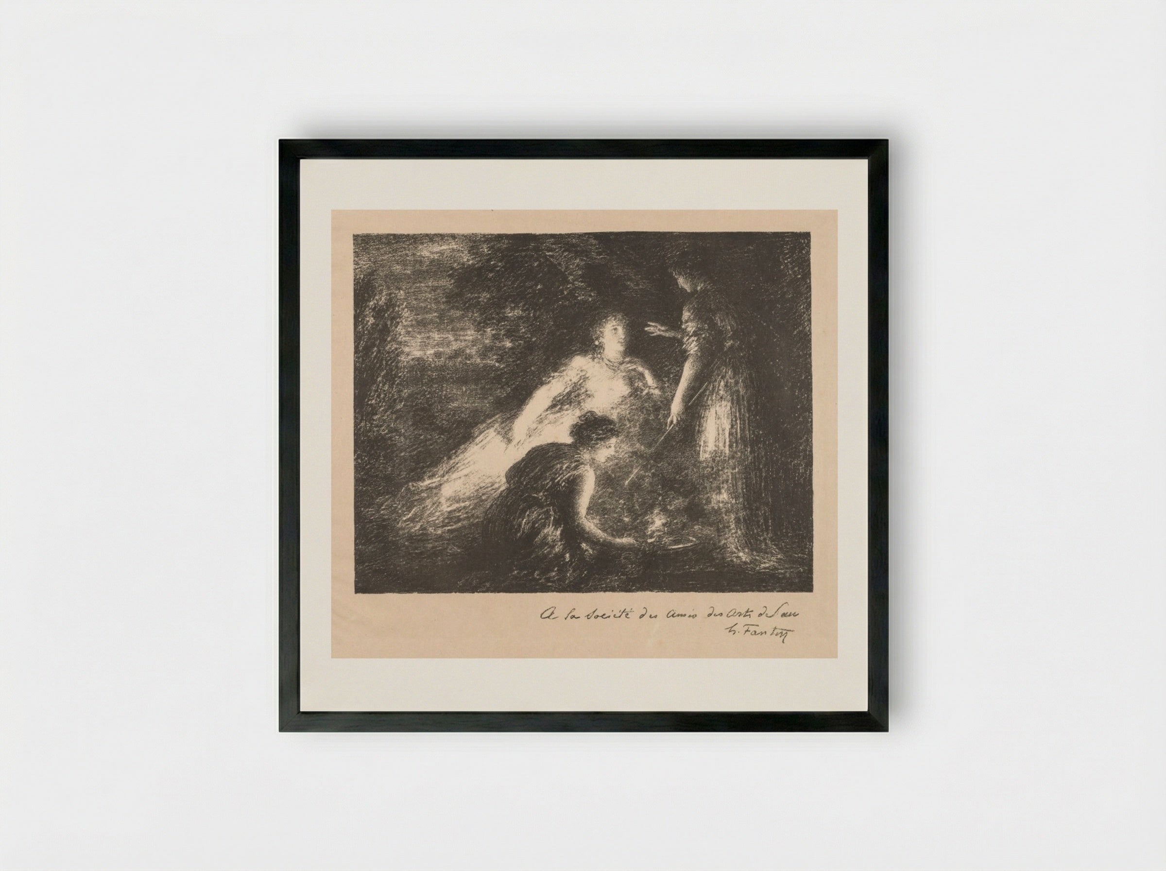 Witchcraft - Henri Fantin-Latour - Framed Print Black