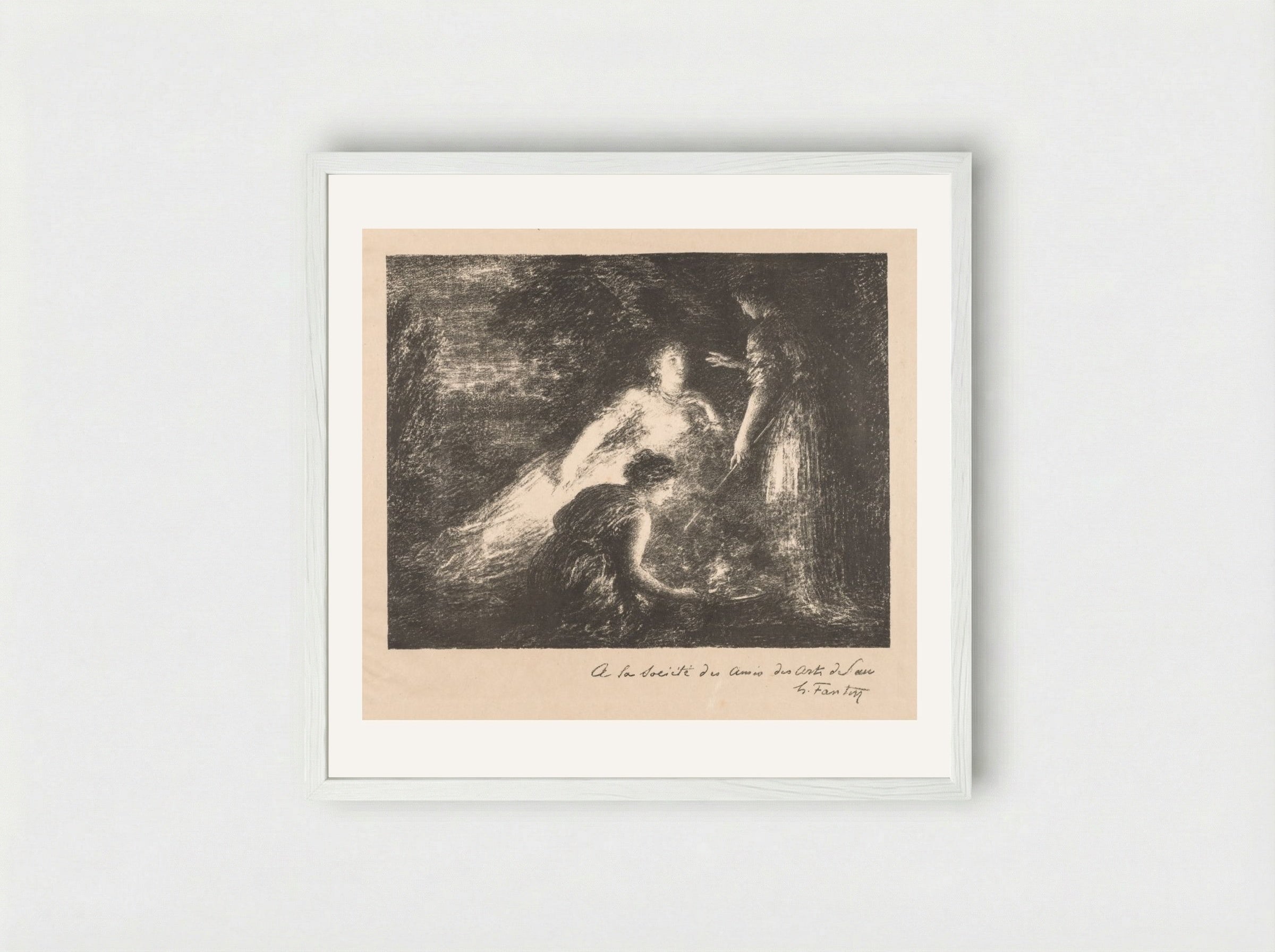 Witchcraft - Henri Fantin-Latour - Framed Print White