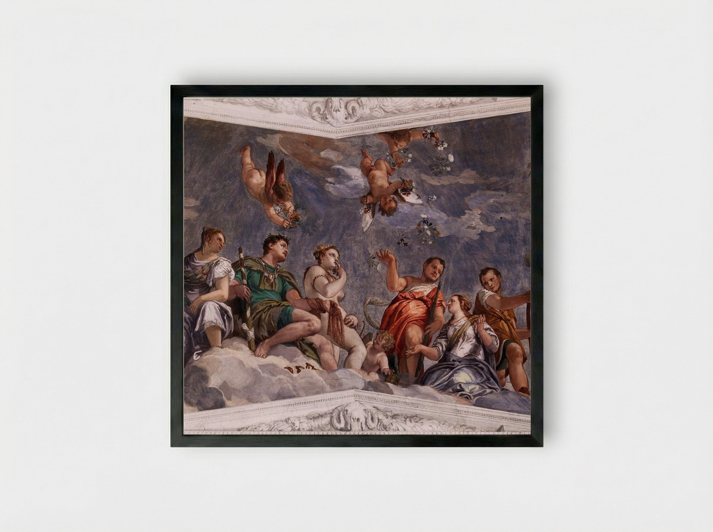 Hymen, Juno and Venus - Paolo Veronese - Framed Print Black