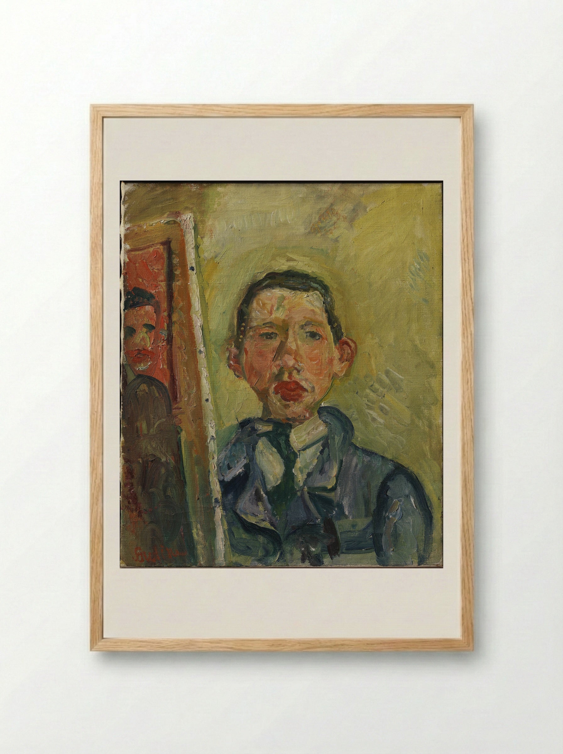 Self Portrait with Beard - Chaim Soutine - Framed Print Wood