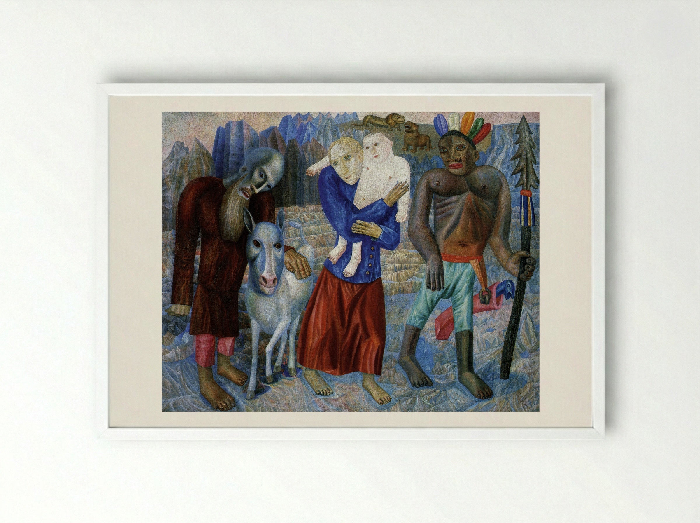 Flight to Egypt - Pavel Filonov - Framed Print White