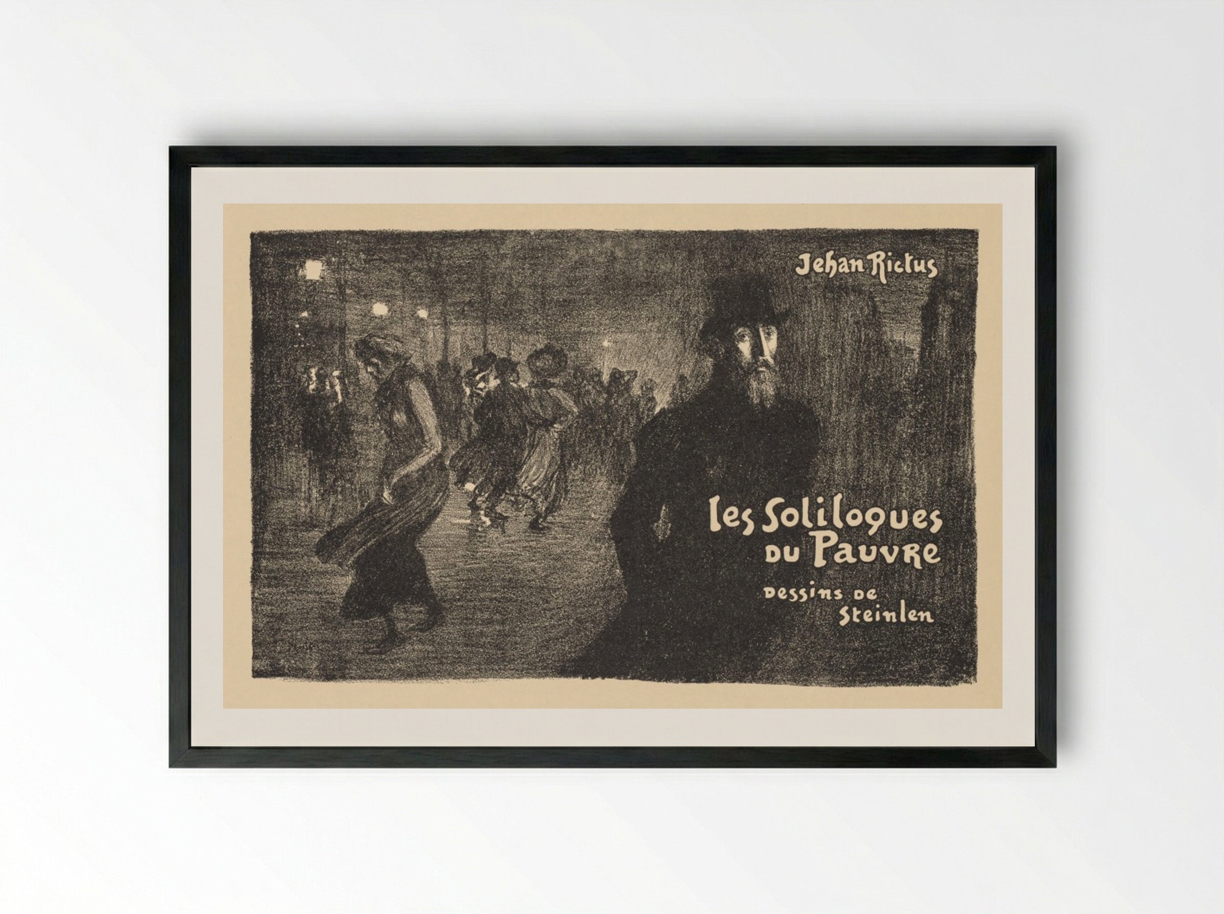 Les Soliloques du Pauvre - Théophile Alexandre Steinlen - Framed Print Black