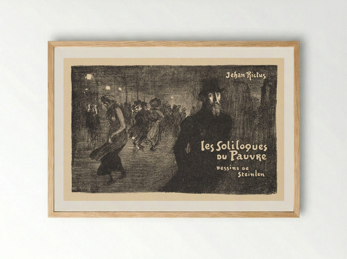 Les Soliloques du Pauvre - Théophile Alexandre Steinlen - Framed Print Wood