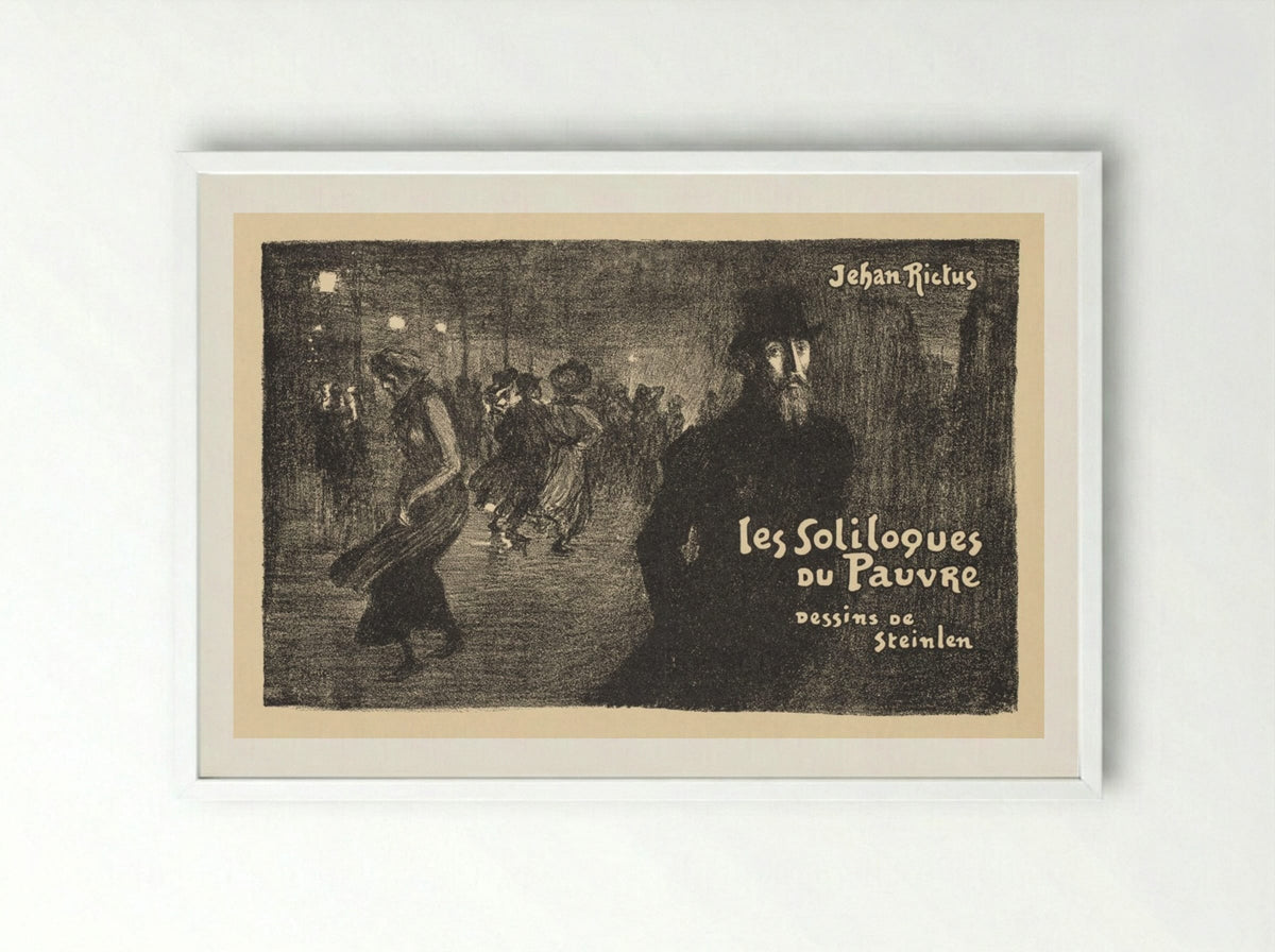 Les Soliloques du Pauvre - Théophile Alexandre Steinlen - Framed Print White
