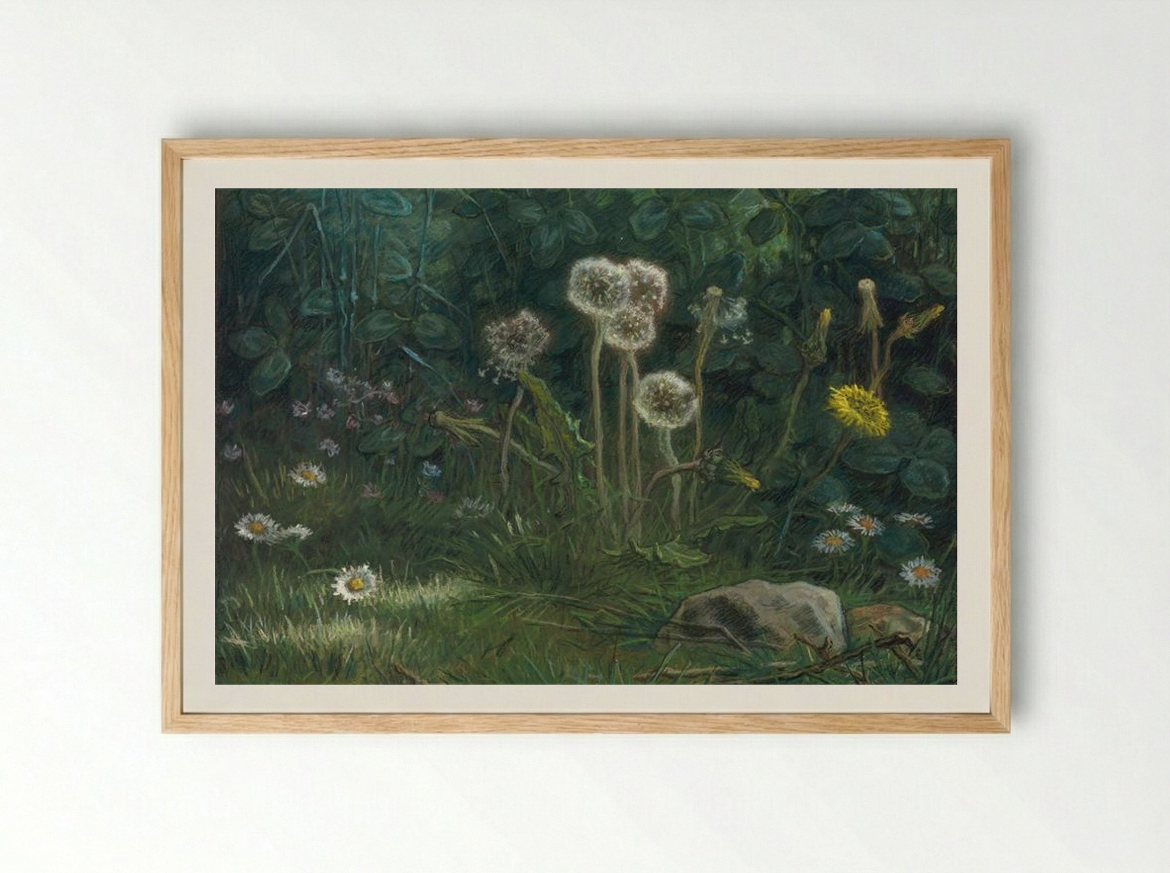 Dandelions - Jean-François Millet - Framed Print Wood