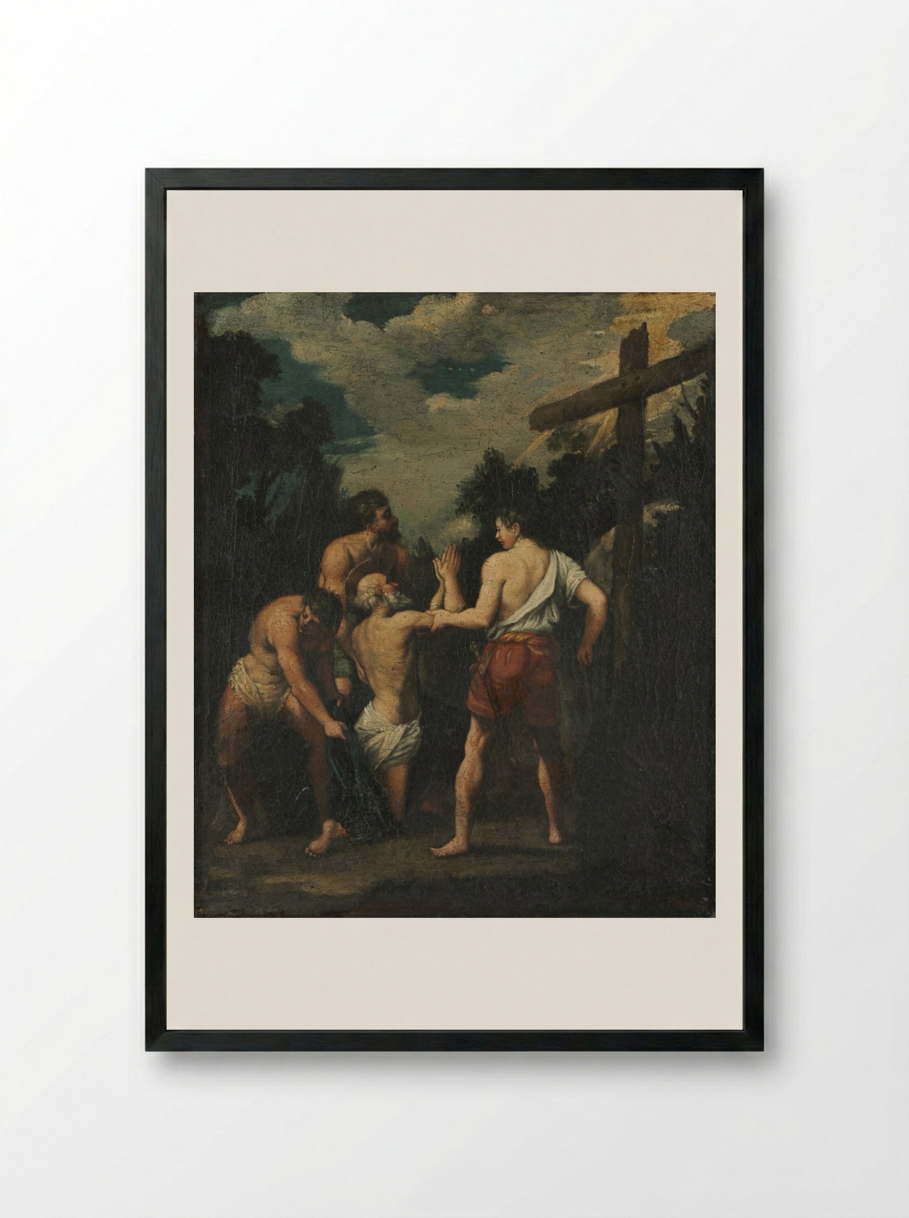 Martyrdom of Saint Andrew - Guido Reni - Framed Print Black