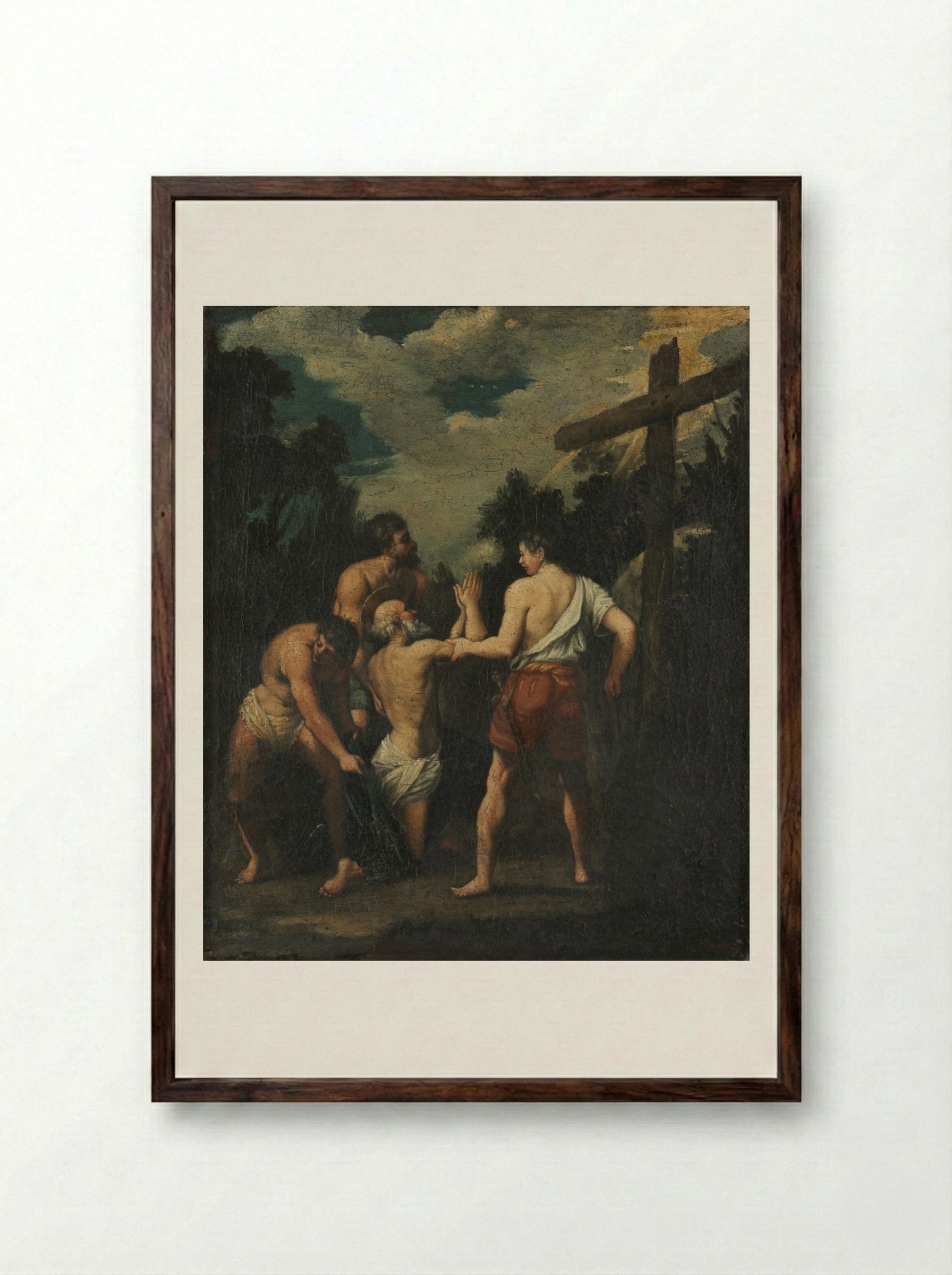 Martyrdom of Saint Andrew - Guido Reni - Framed Print Dark Wood