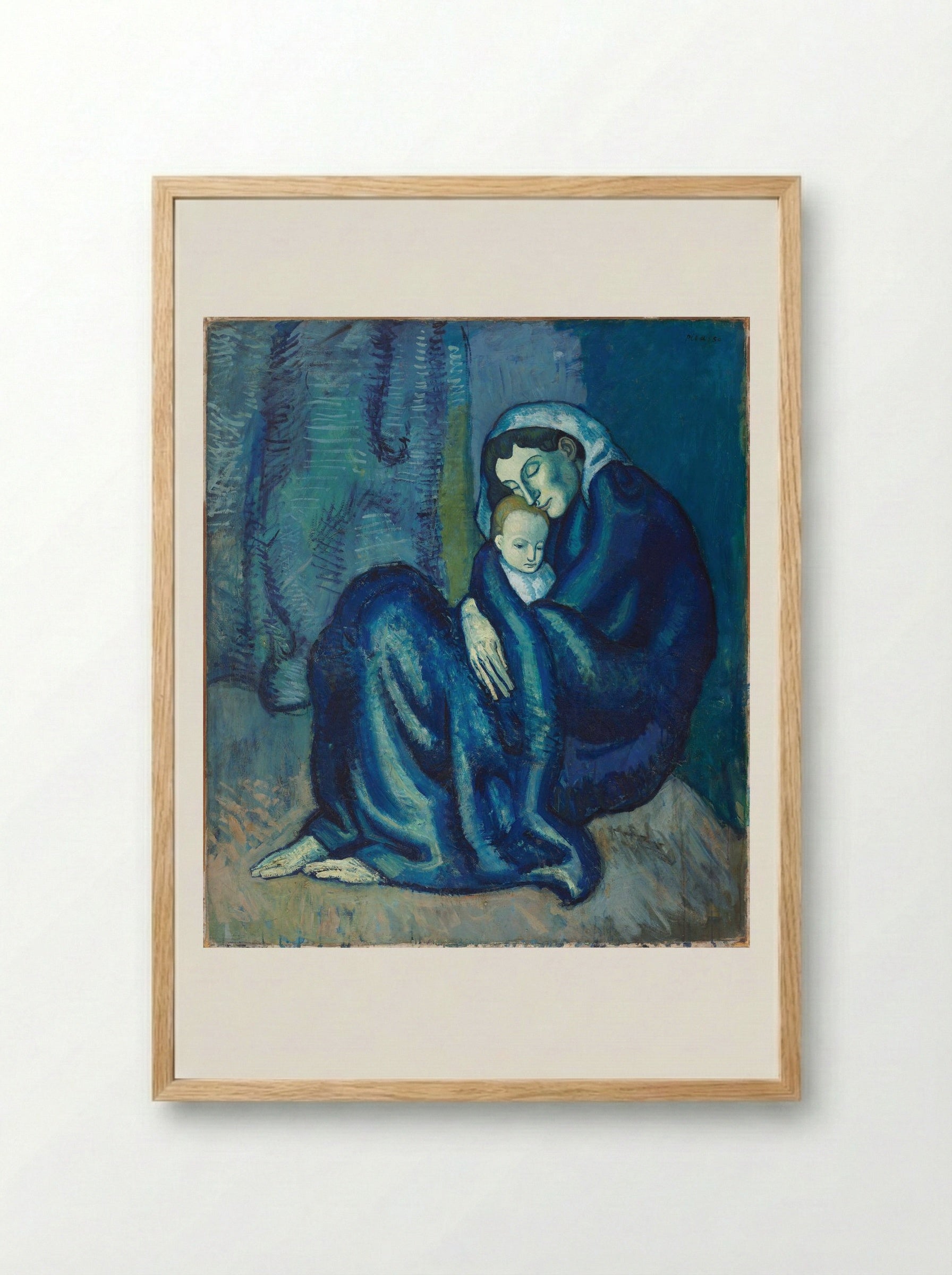Mother and Child - Pablo Picasso - Framed Print Wood