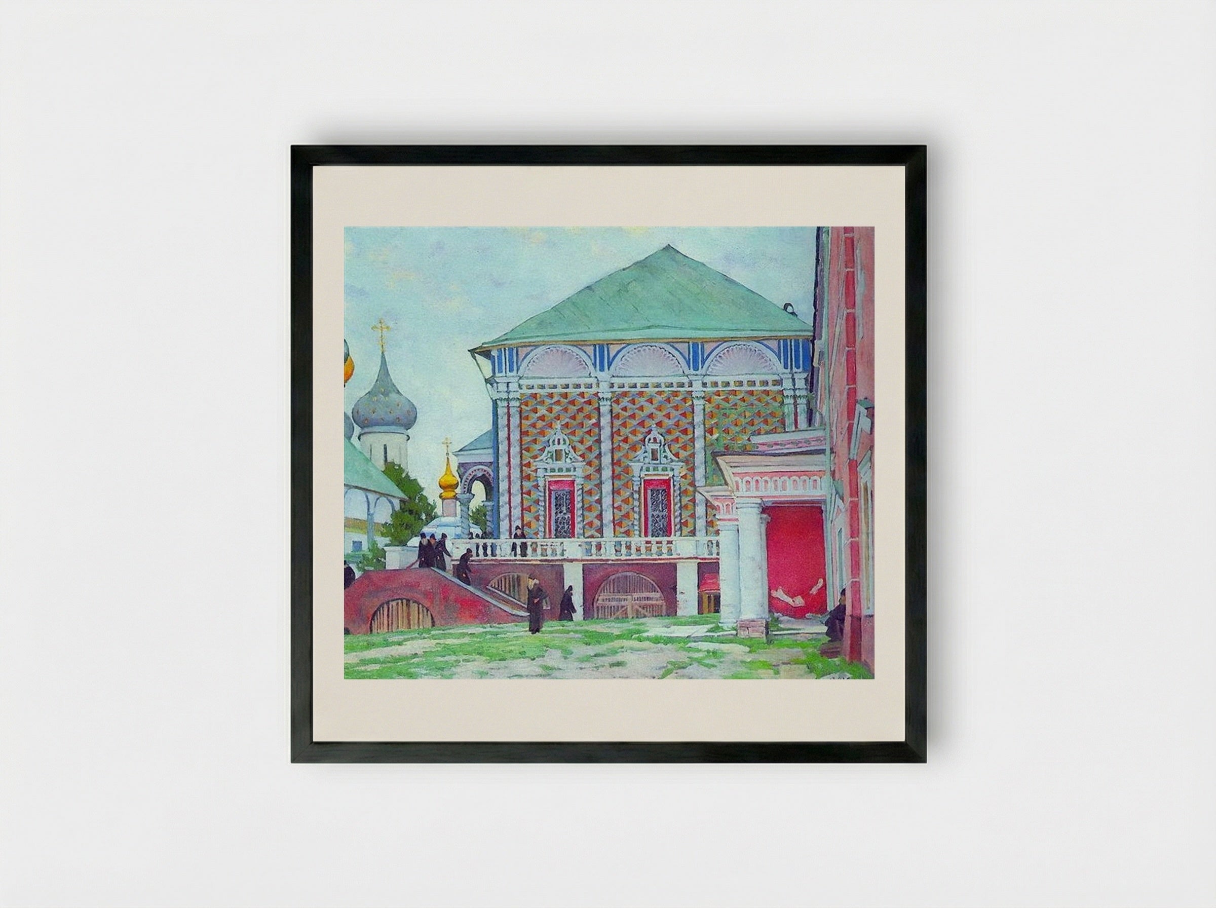 Refectory of the Trinity Sergius Lavra - Konstantin Yuon - Framed Print Black
