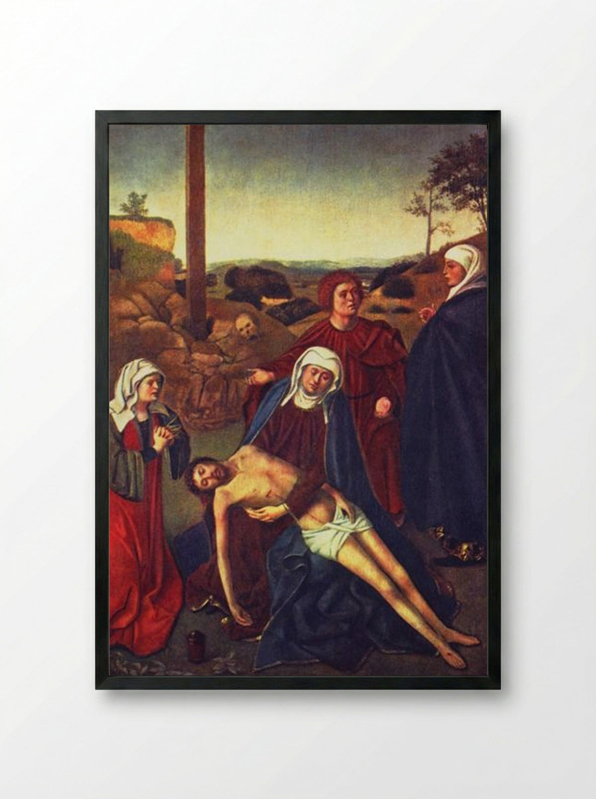 The Lamentation - Petrus Christus - Framed Print Black