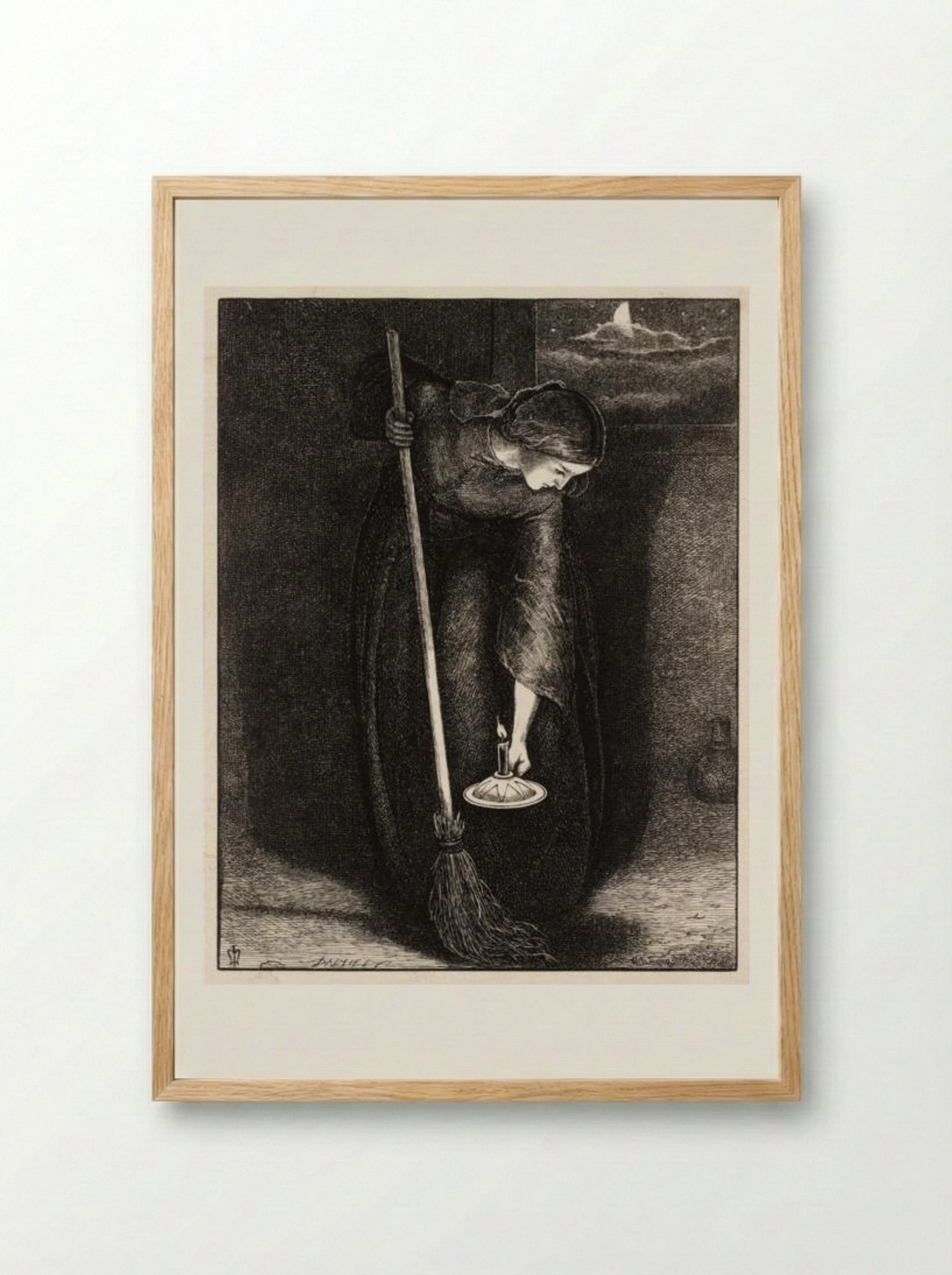The Lost Piece of Silver - John Everett Millais - Framed Print Wood