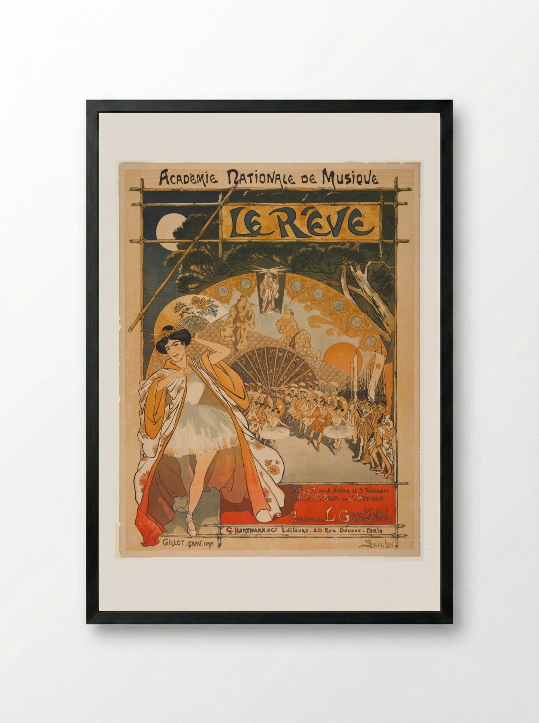 Le Rêve - Théophile Alexandre Steinlen - Framed Print Black