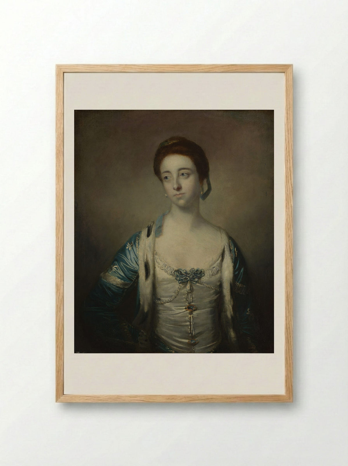 Mrs. Robert Brudenell - Sir Joshua Reynolds - Framed Print Wood