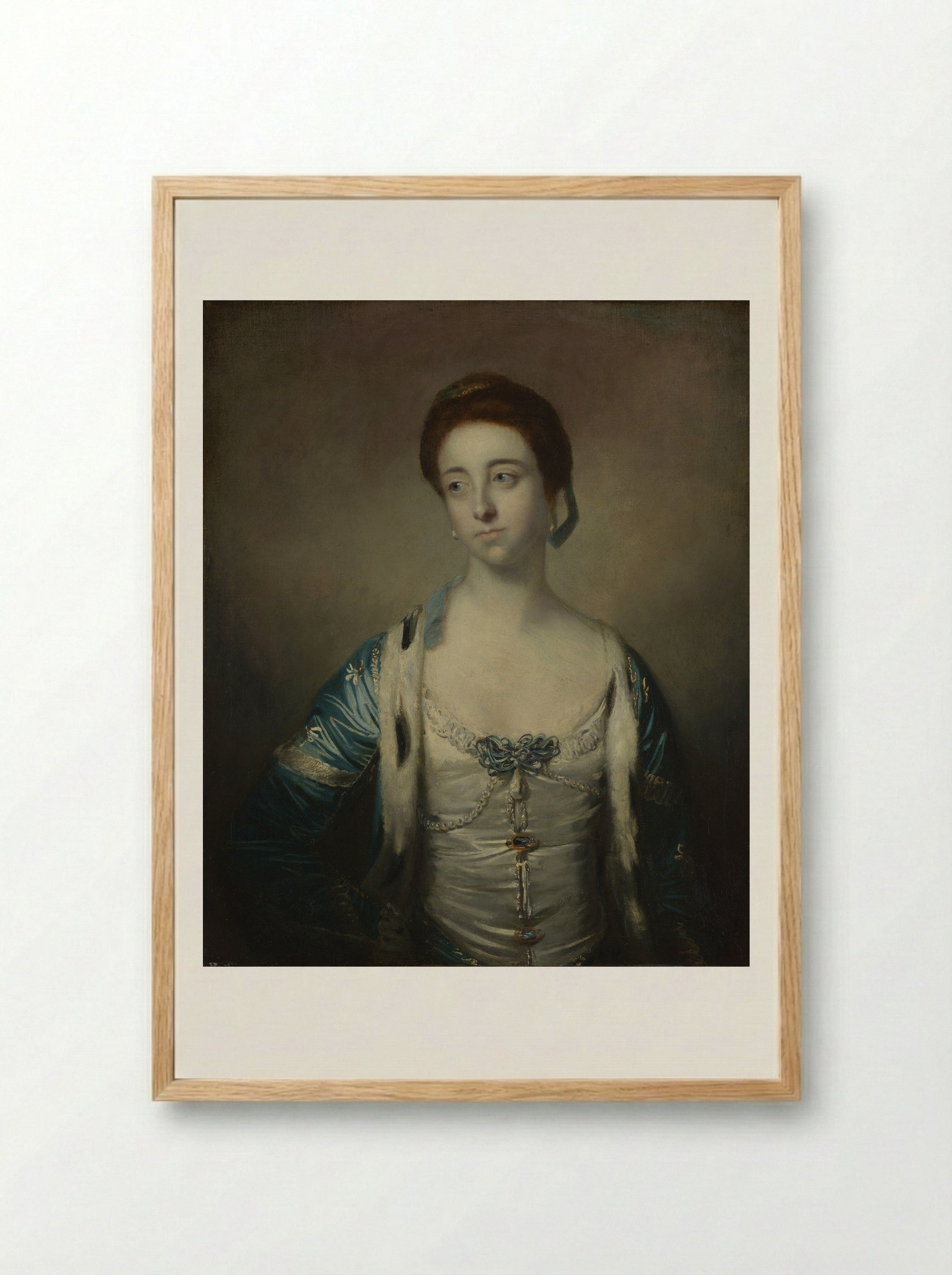 Mrs. Robert Brudenell - Sir Joshua Reynolds - Framed Print Wood