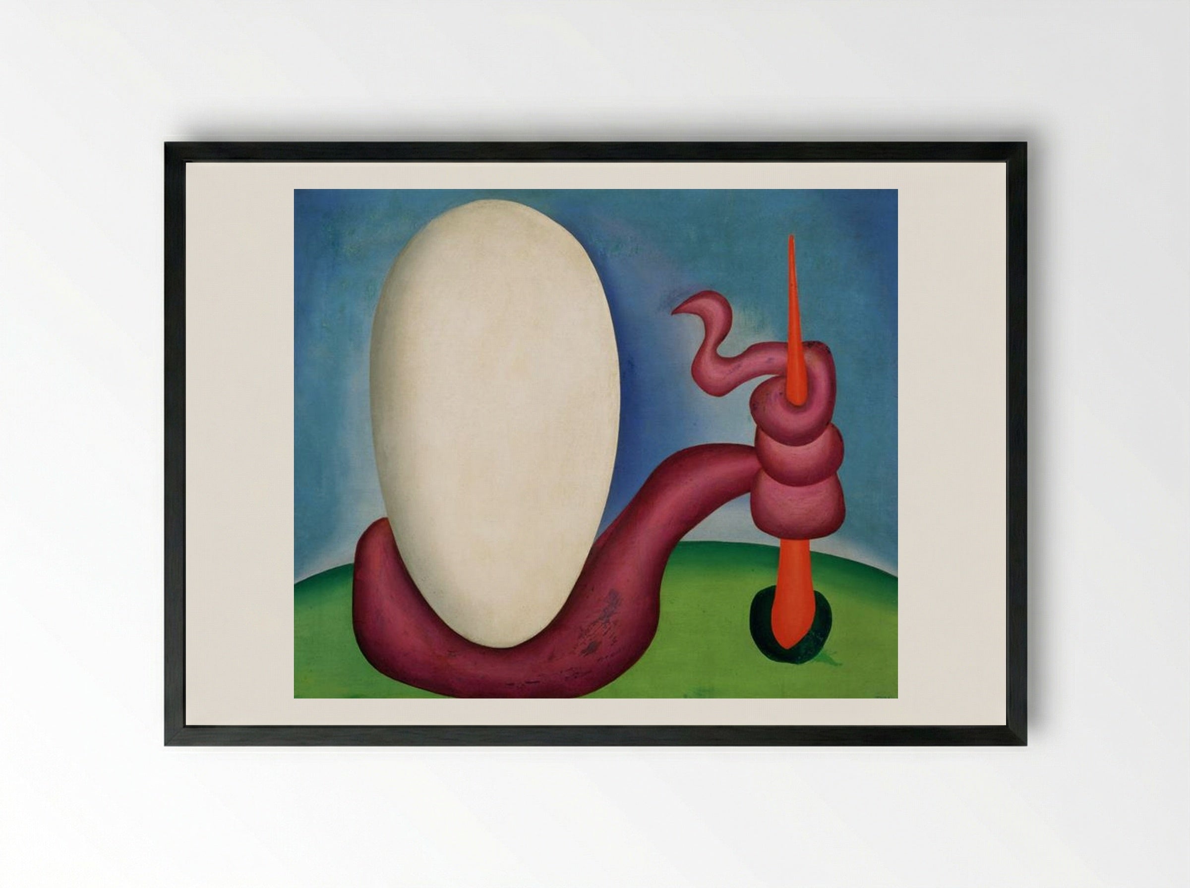 The Egg - Tarsila do Amaral - Framed Print Black