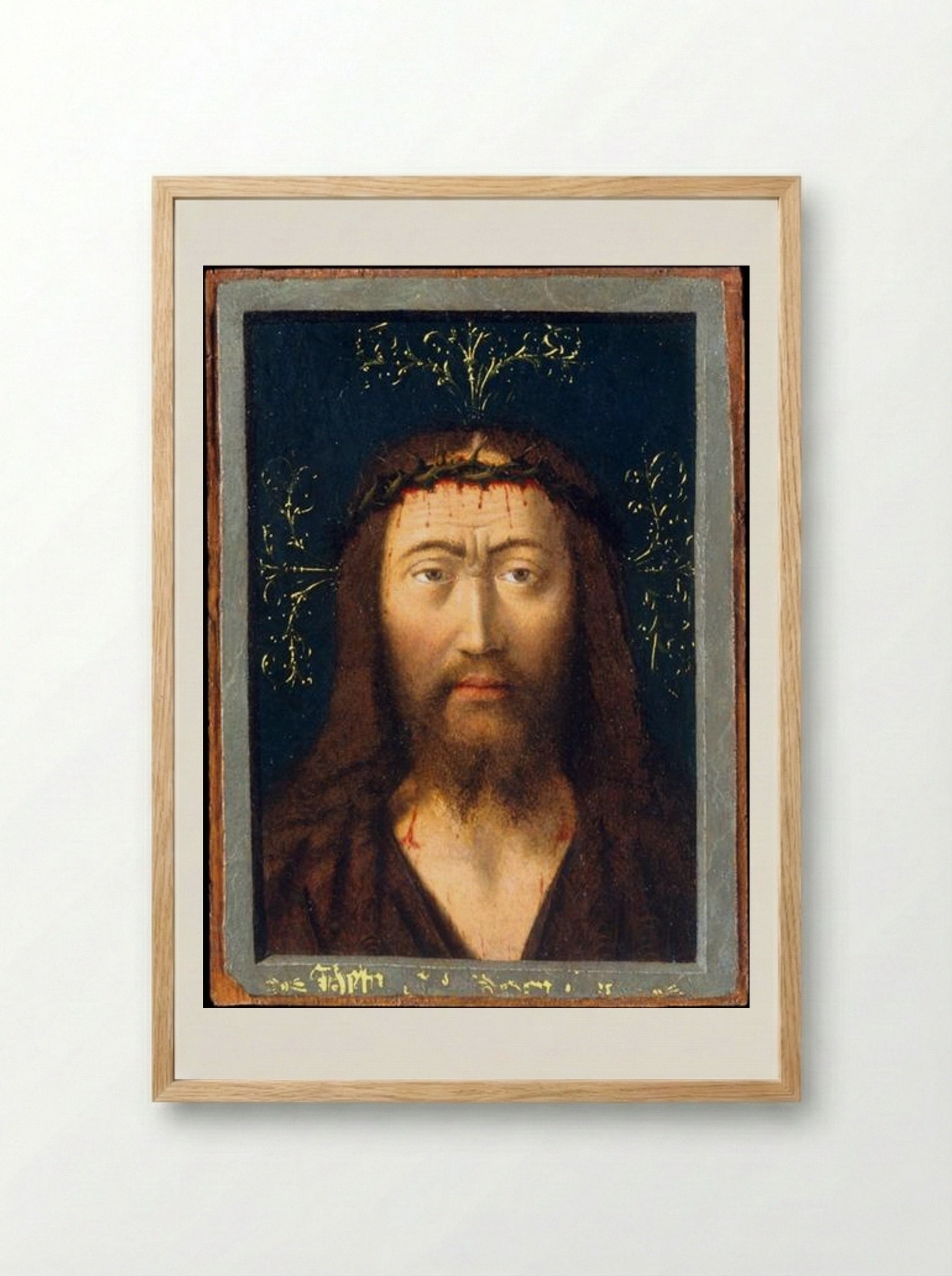 Head of Christ (Ecce Homo) - Petrus Christus - Framed Print Wood