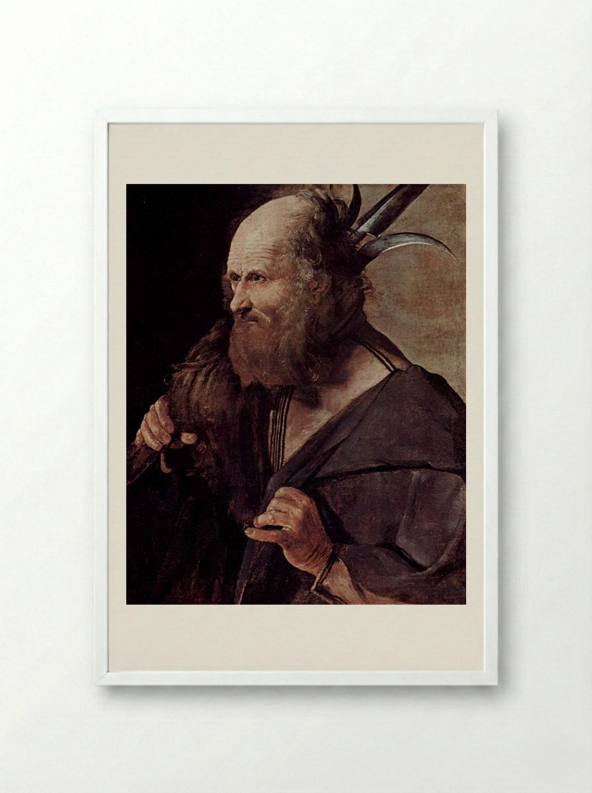 St. Jude Thaddeus - Georges de la Tour - Framed Print White