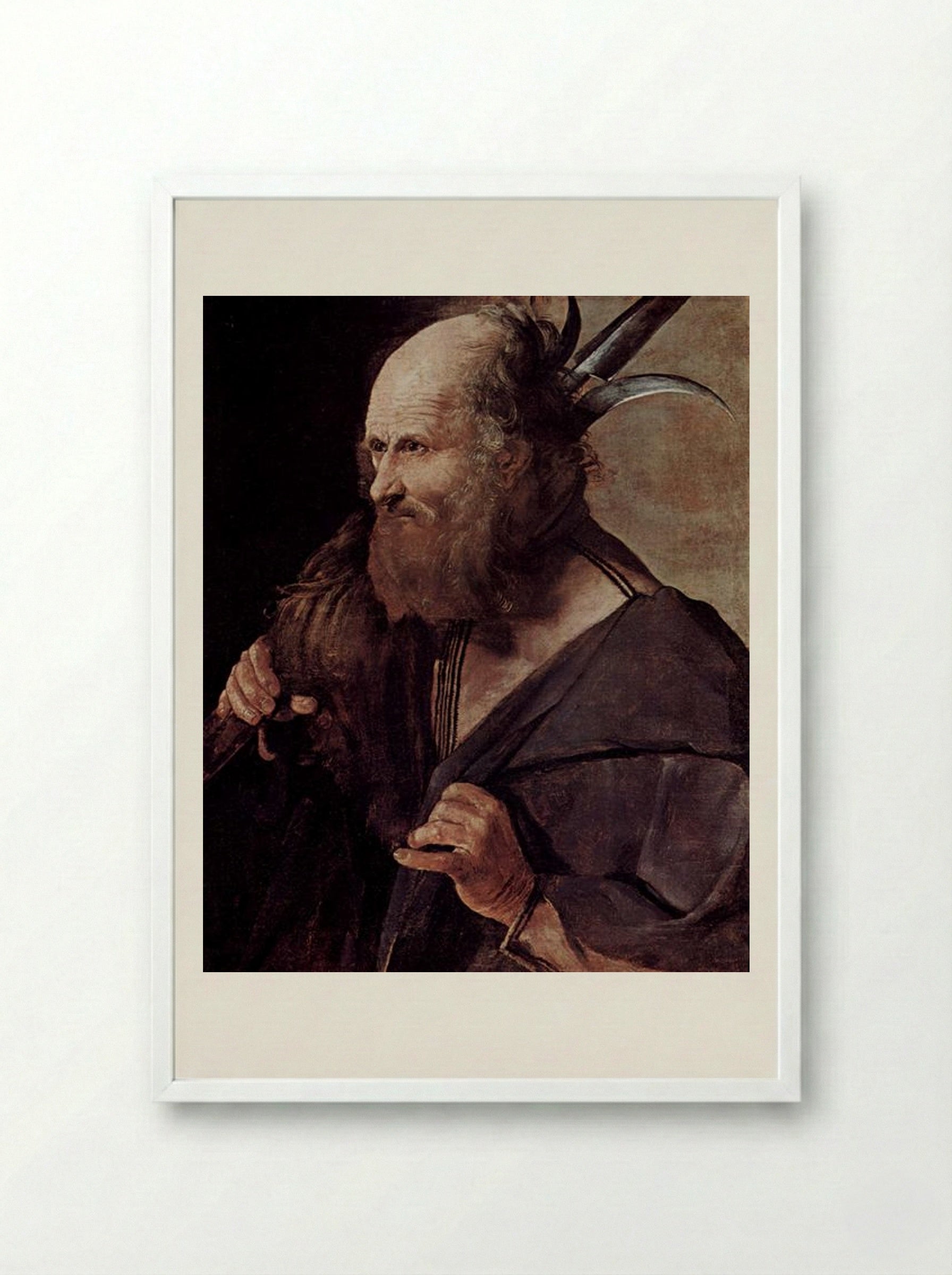 St. Jude Thaddeus - Georges de la Tour - Framed Print White