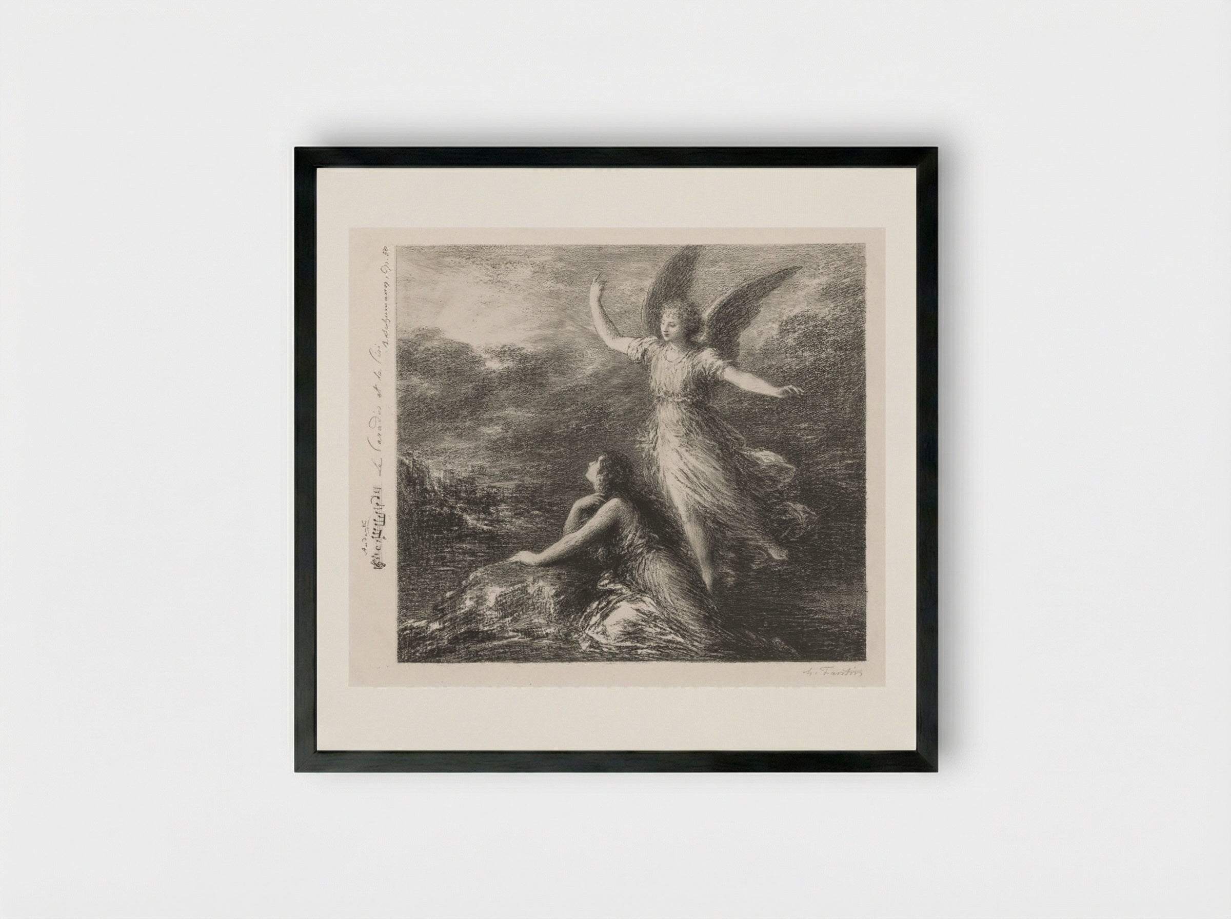 Debut from Paradise and the Peri (Second Plate) - Henri Fantin-Latour - Framed Print Black